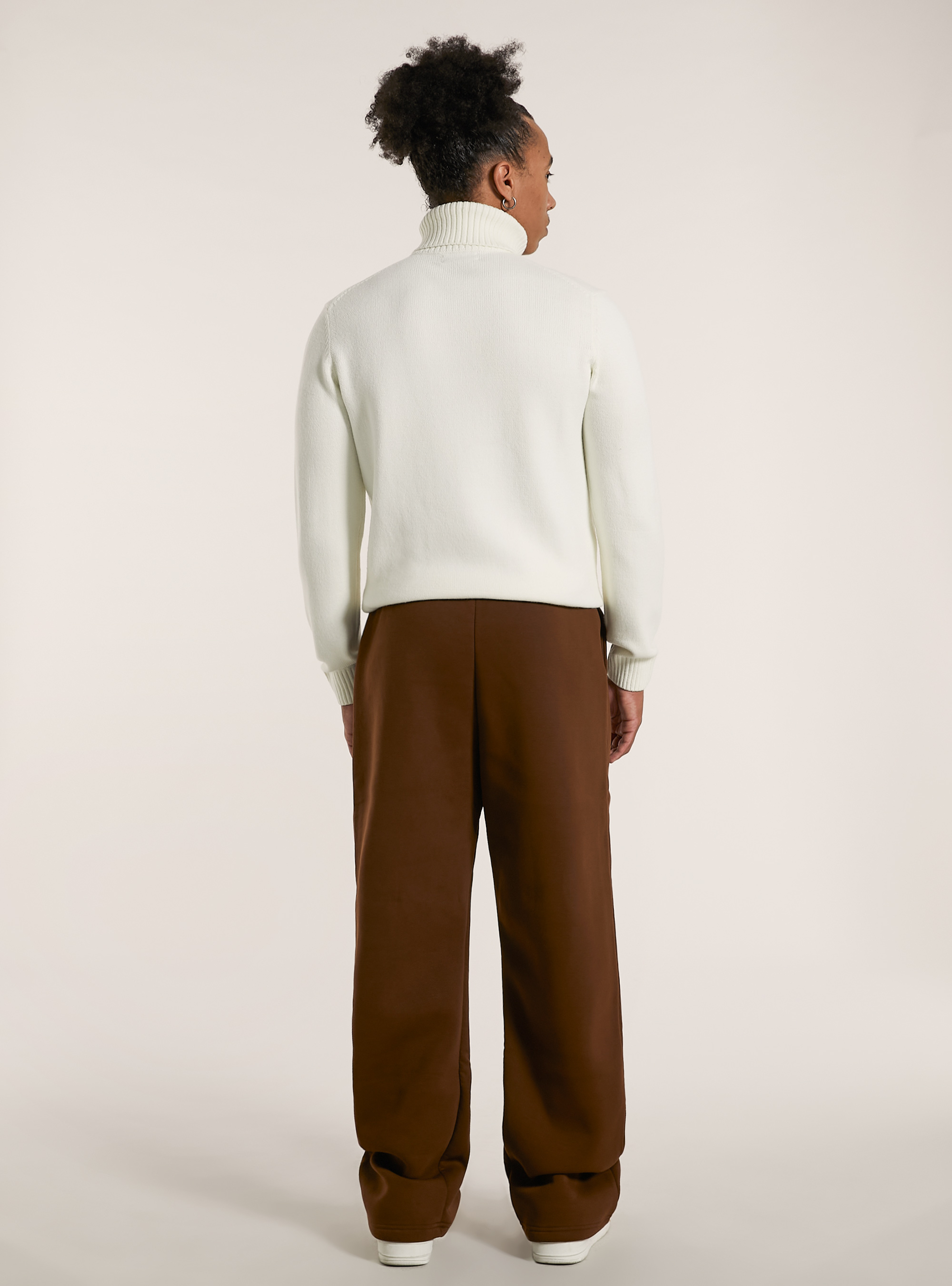 Loose fit fleece trousers, BR2 BROWN MEDIUM