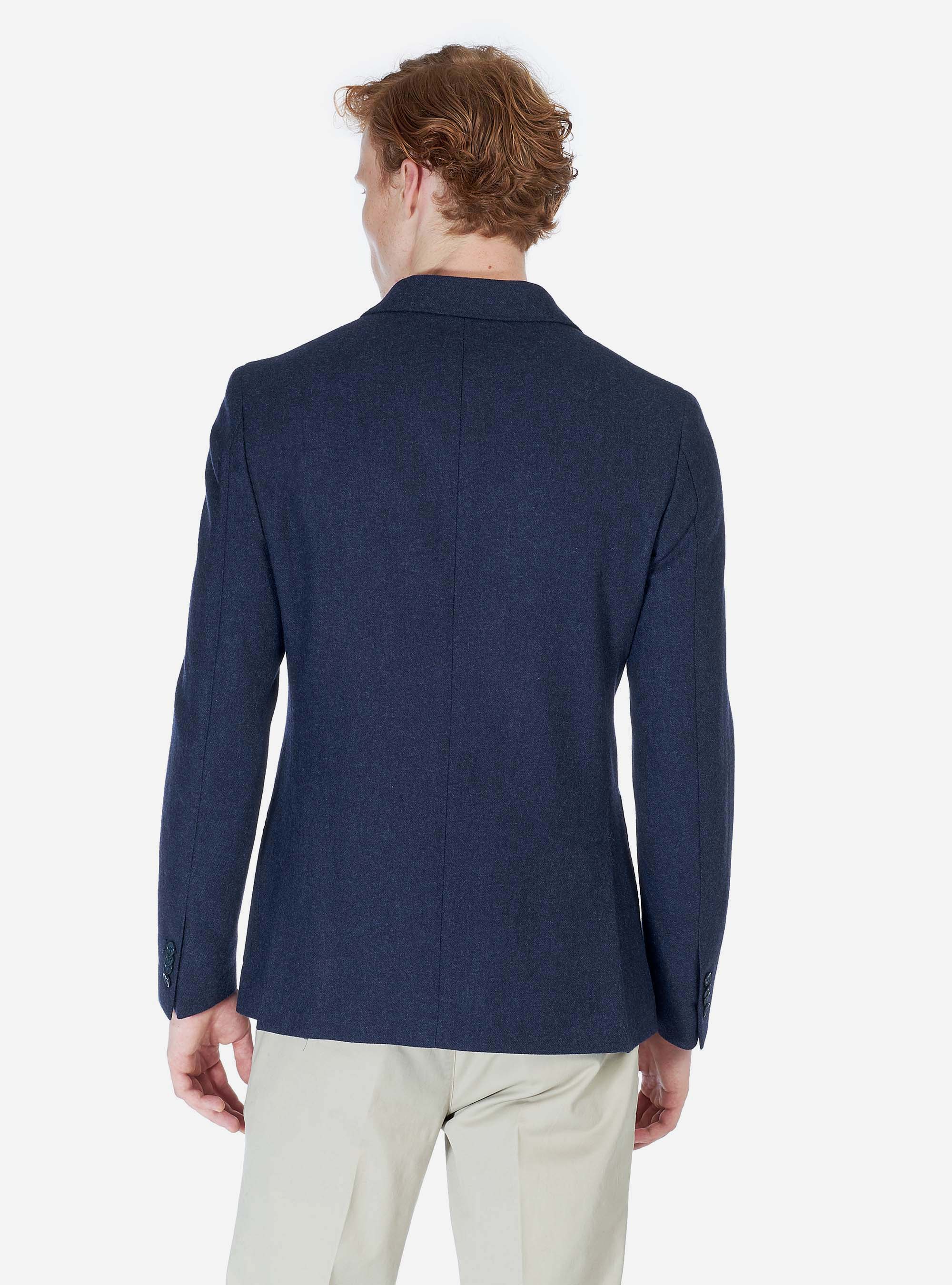 WOOL JACKET, BLUE