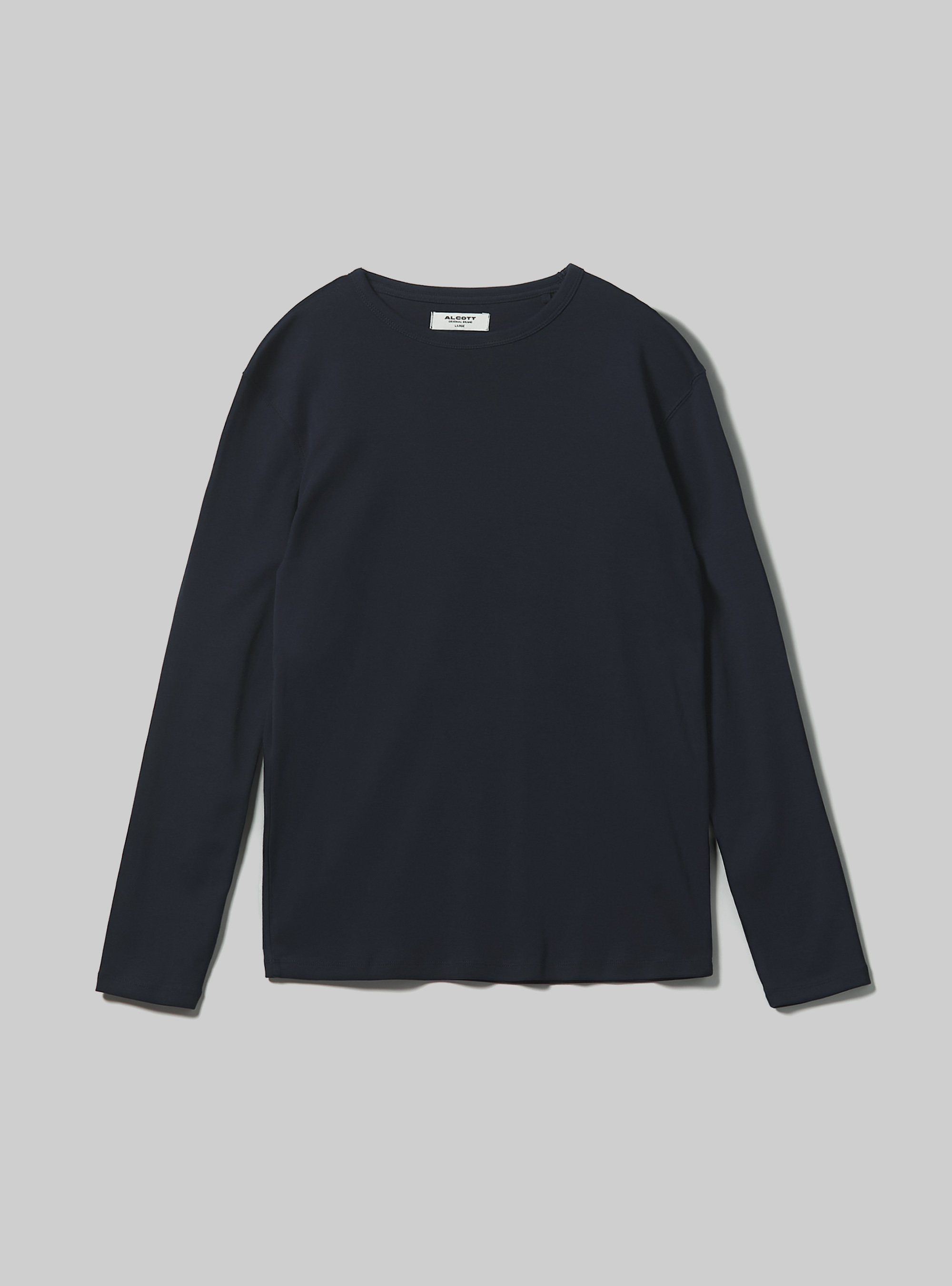 Long-sleeved cotton T-shirt, NA1 NAVY DARK
