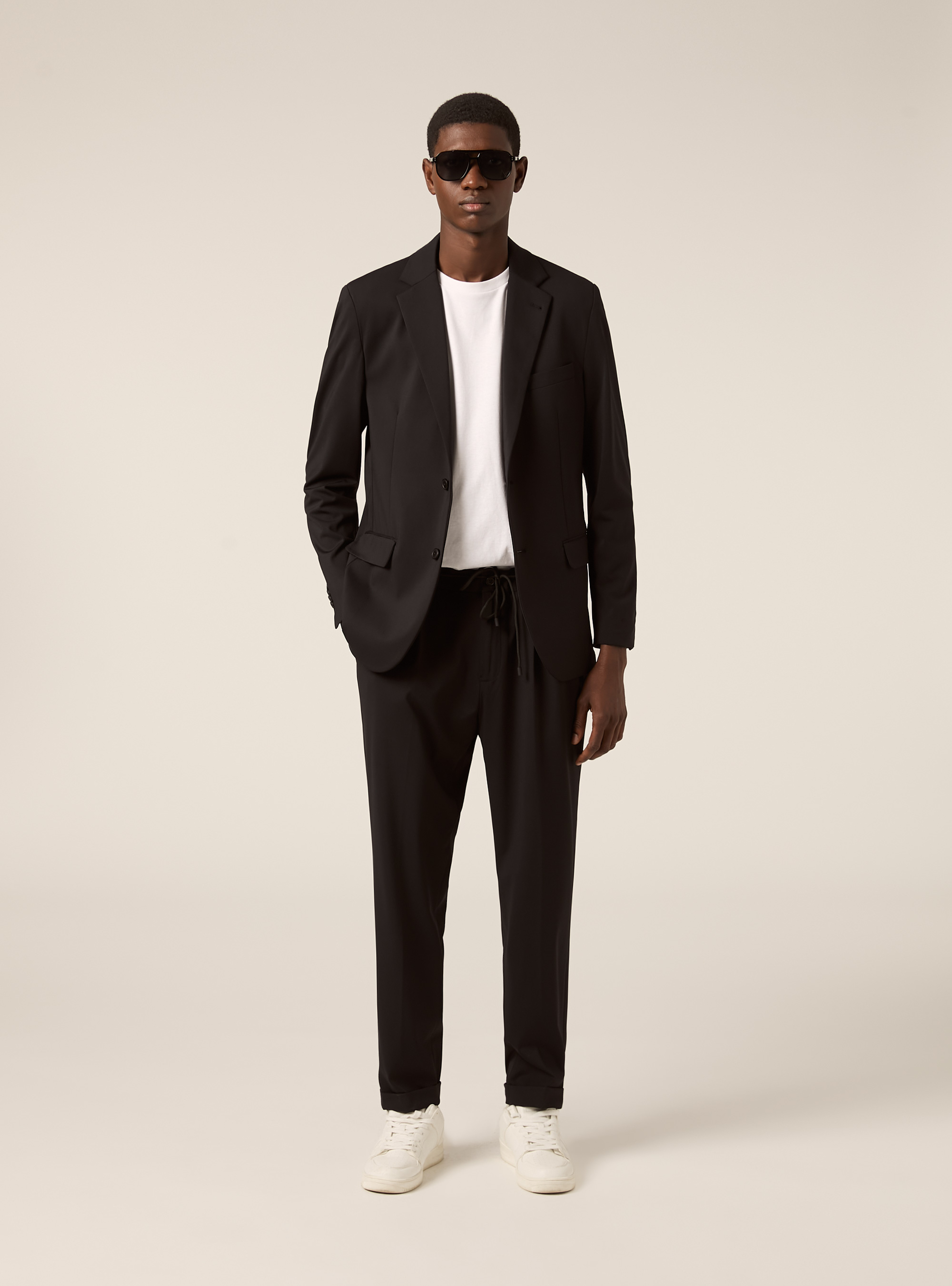 Giacca in tessuto techinco slim fit, BK1 BLACK