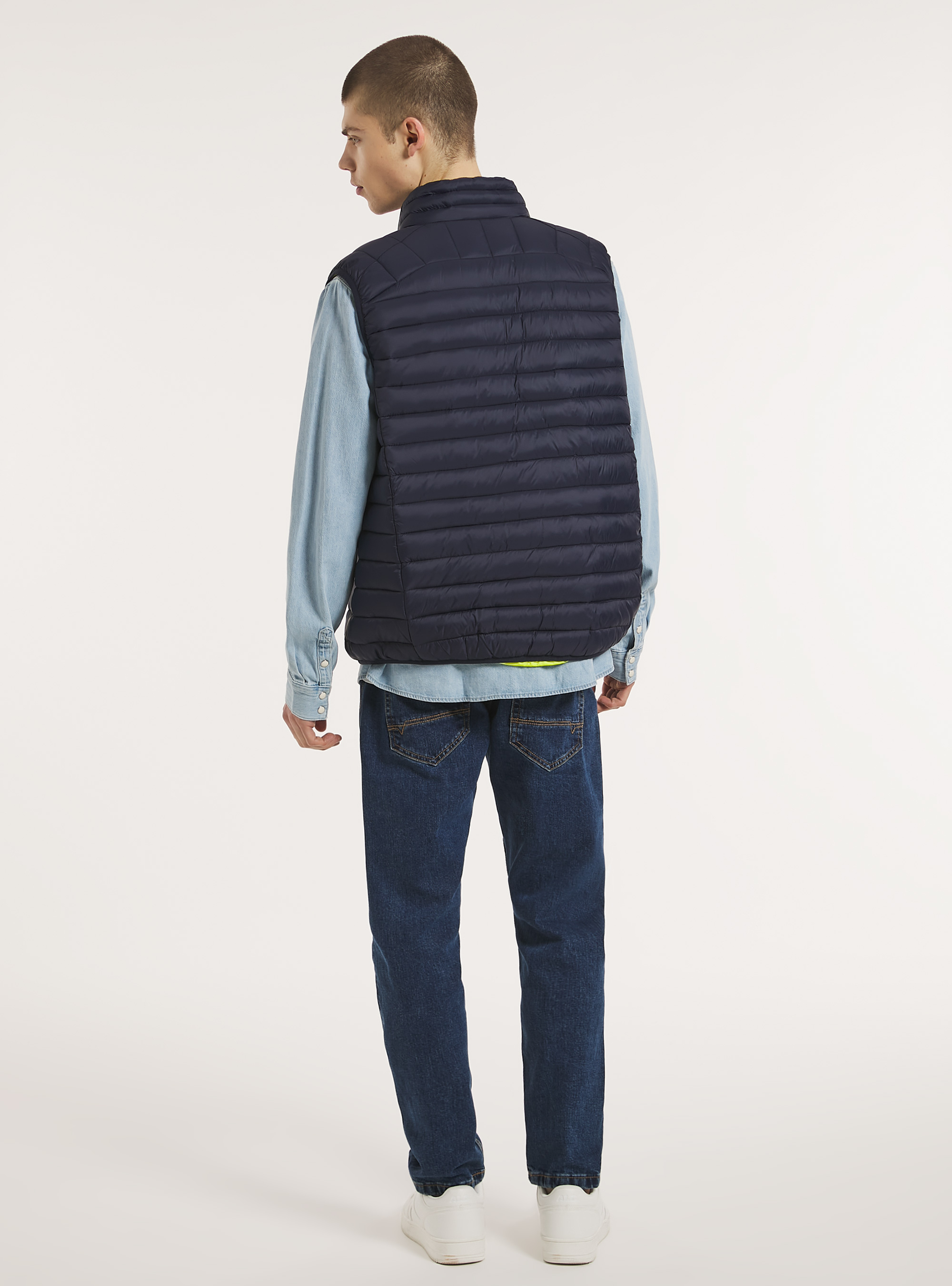 Gepolsterte Hülle mit kontrastierendem Reißverschluss, NA2 NAVY MEDIUM