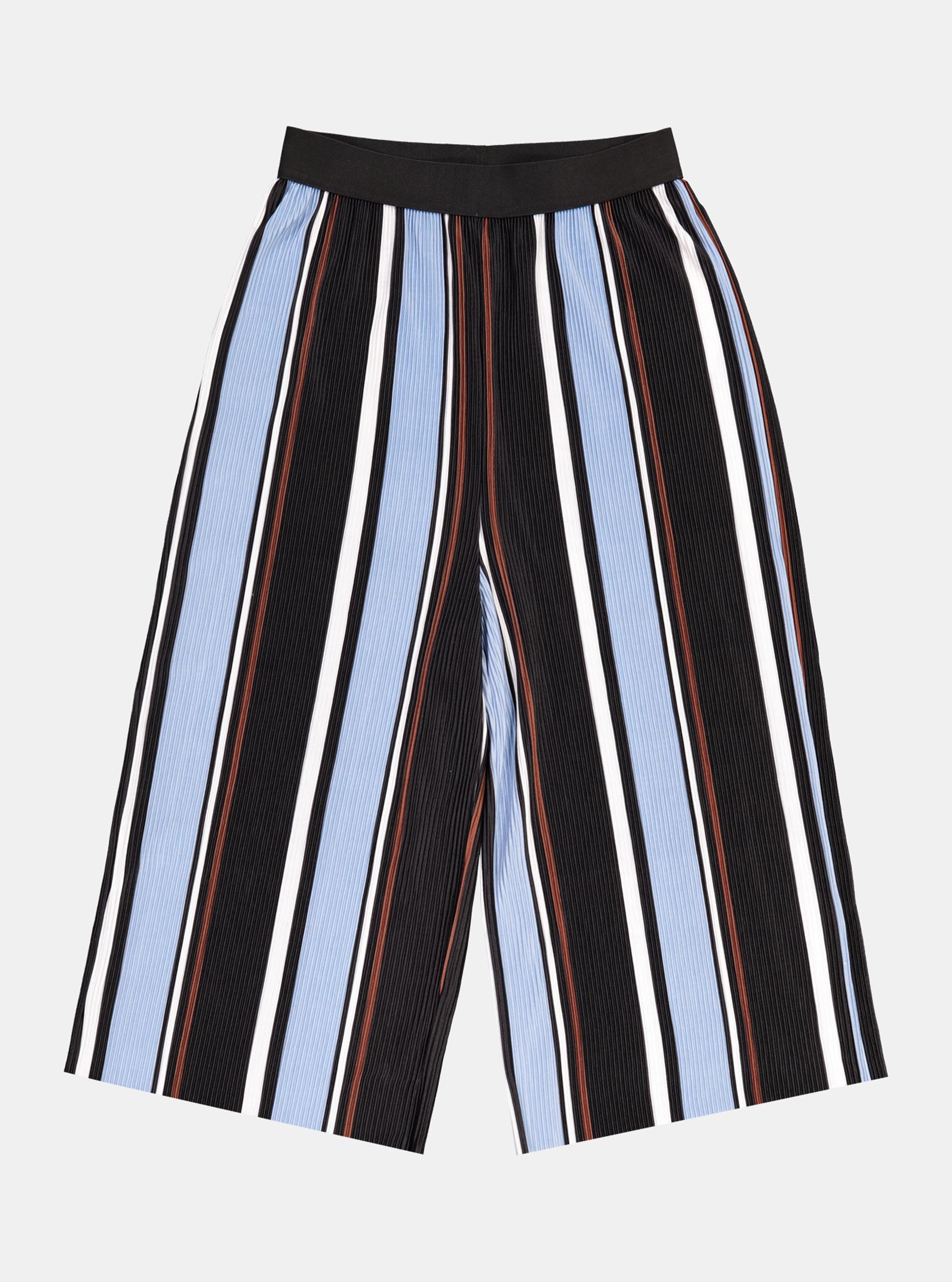 Pantaloni culotte plisse, MULTICOLOR