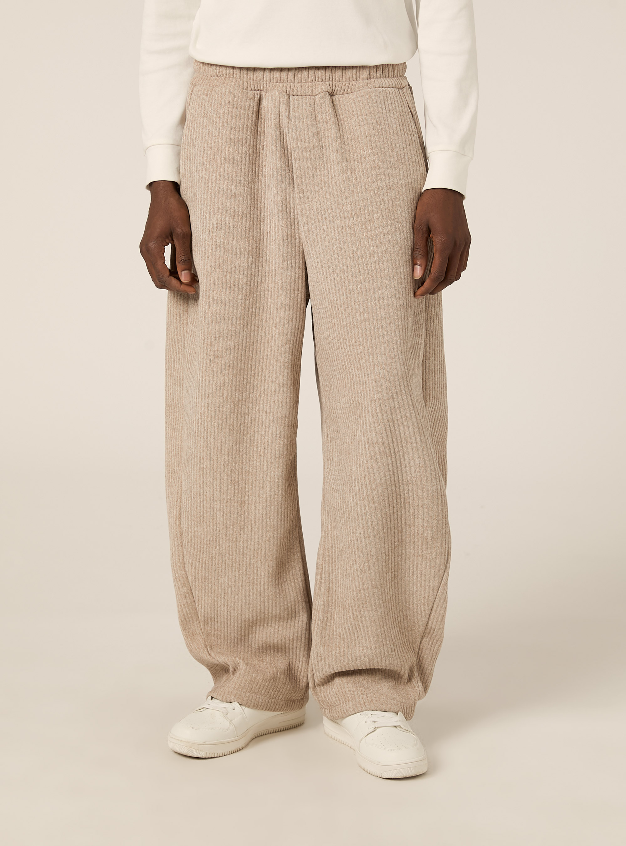 Pantalone in velluto a coste  barrel fit, BG3 BEIGE LIGHT