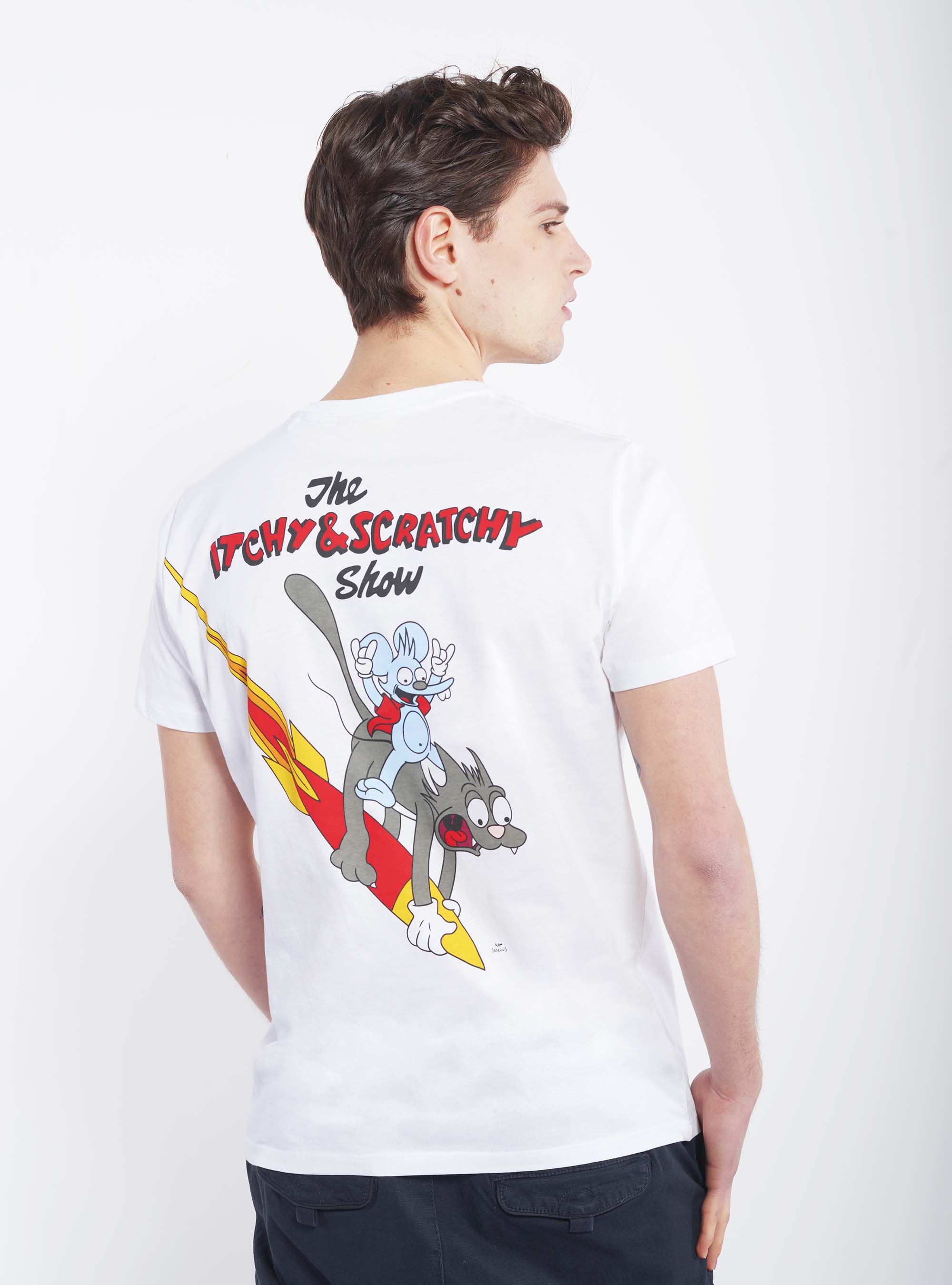 T-shirt "itchy and scratchy", C099 WHITE