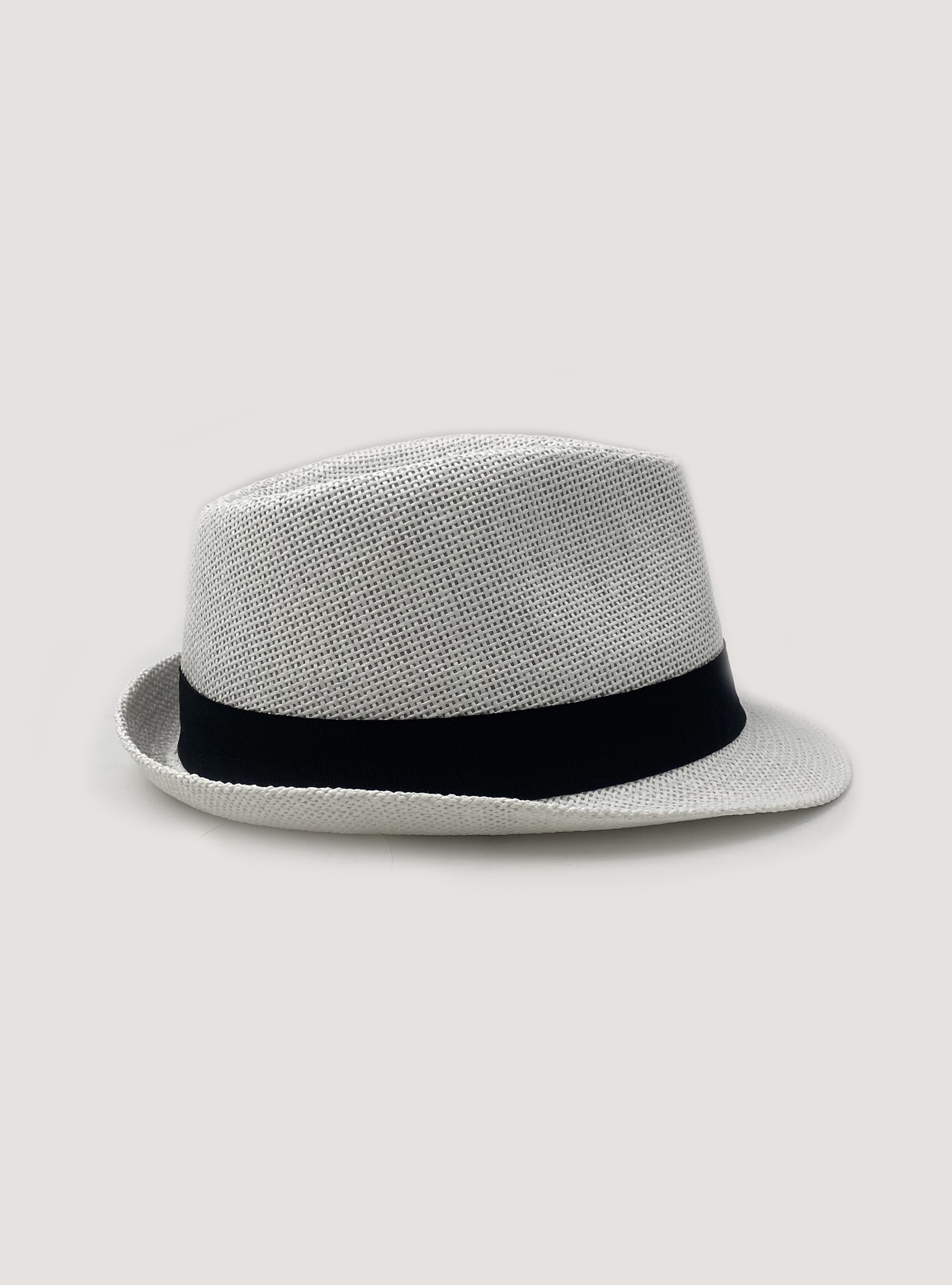 Raffia-effect hat, WHITE