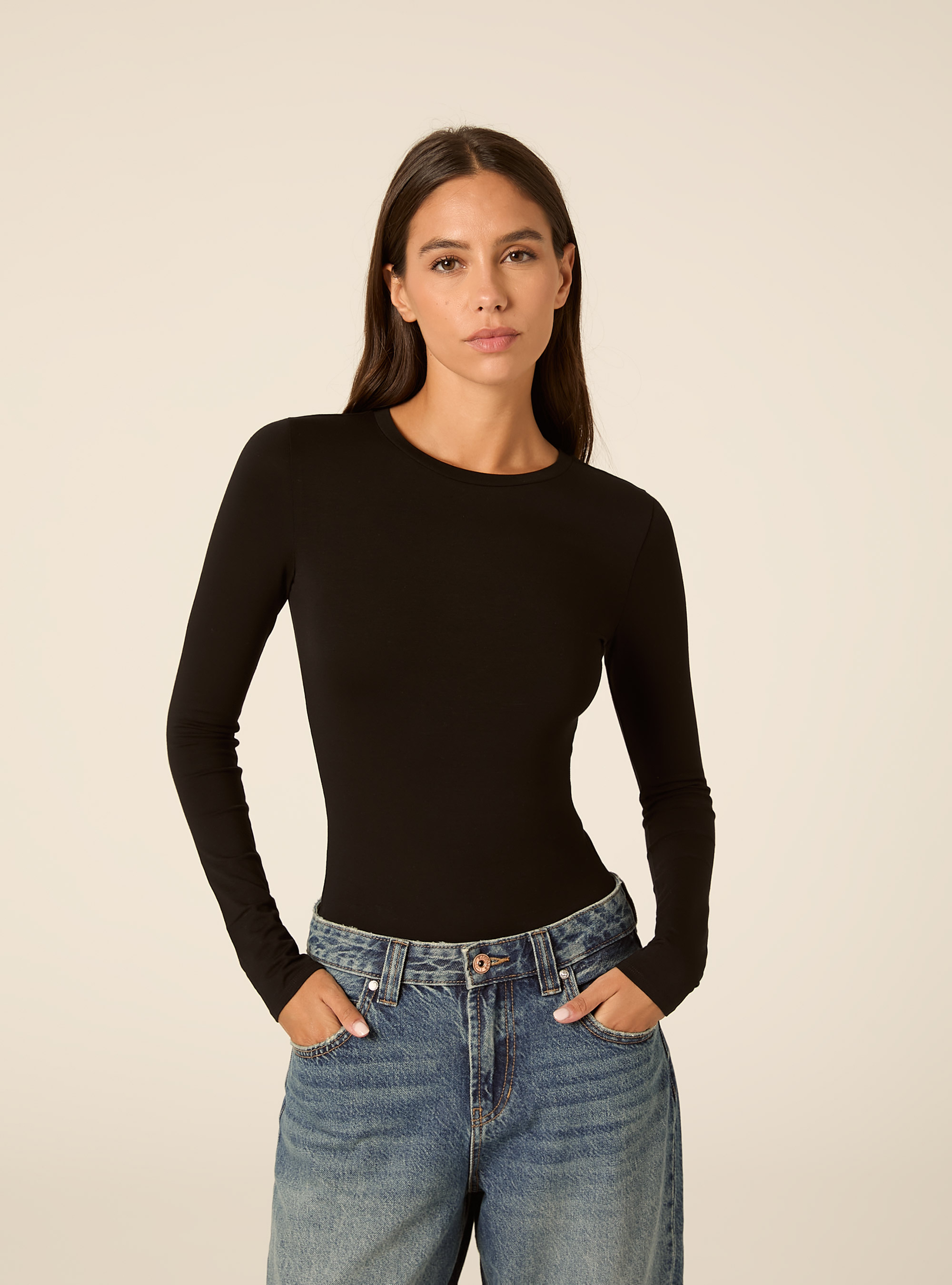 Body basic tinta unita, BK1 BLACK