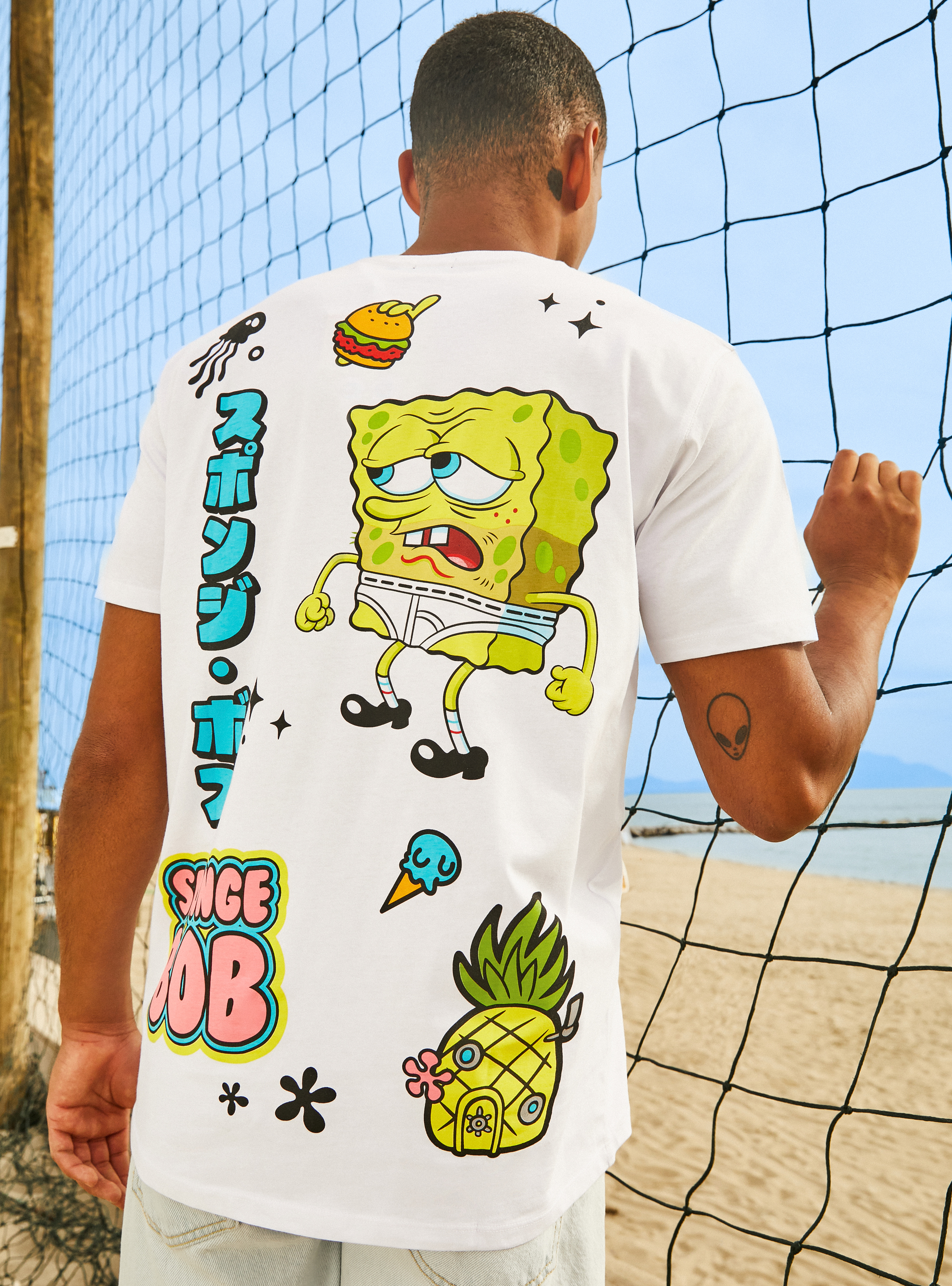 Bob l'&eacute;ponge / T-shirt Alcott, WH3 WHITE