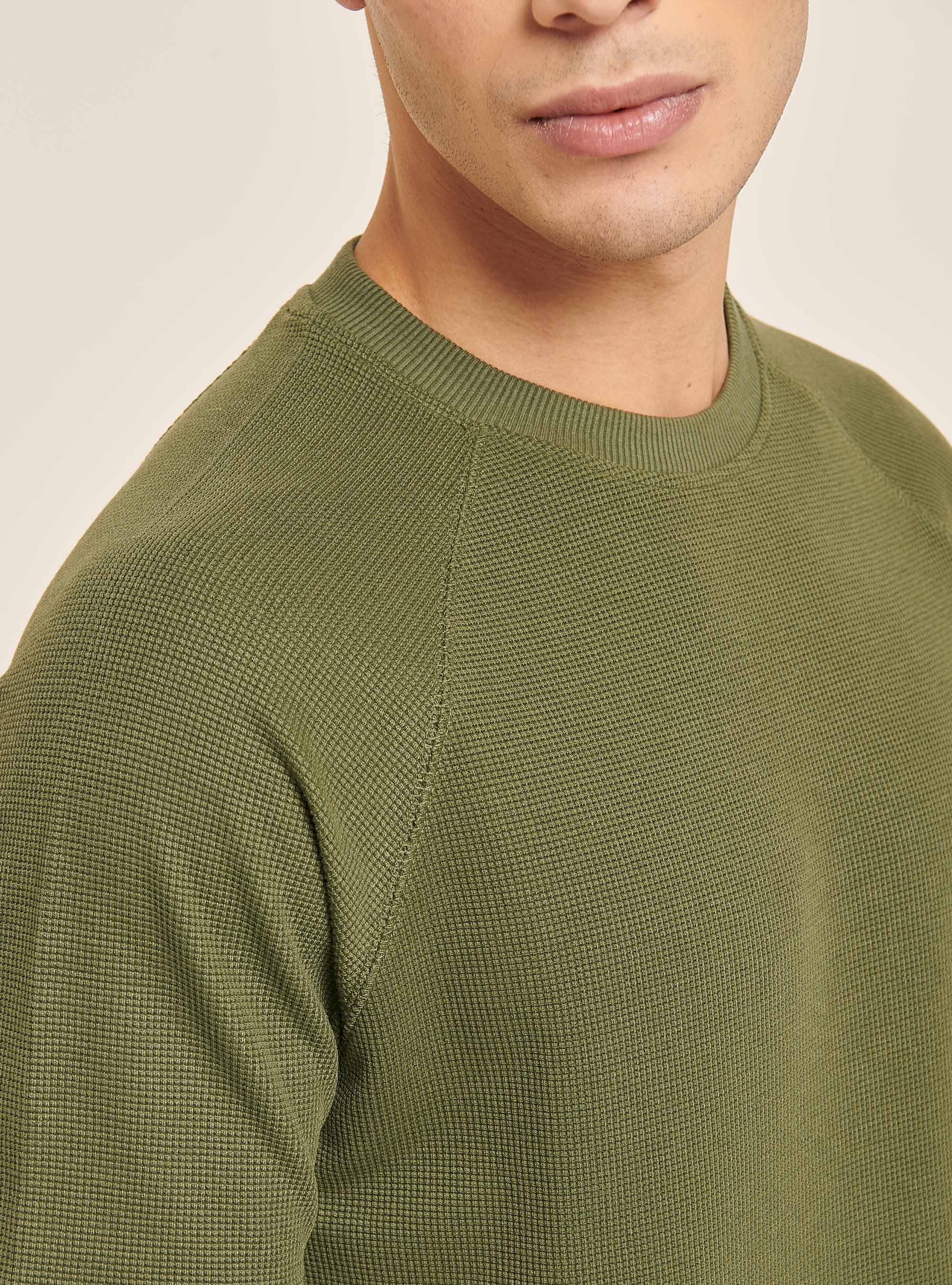 Textured cotton T-shirt, KY1 KAKY DARK