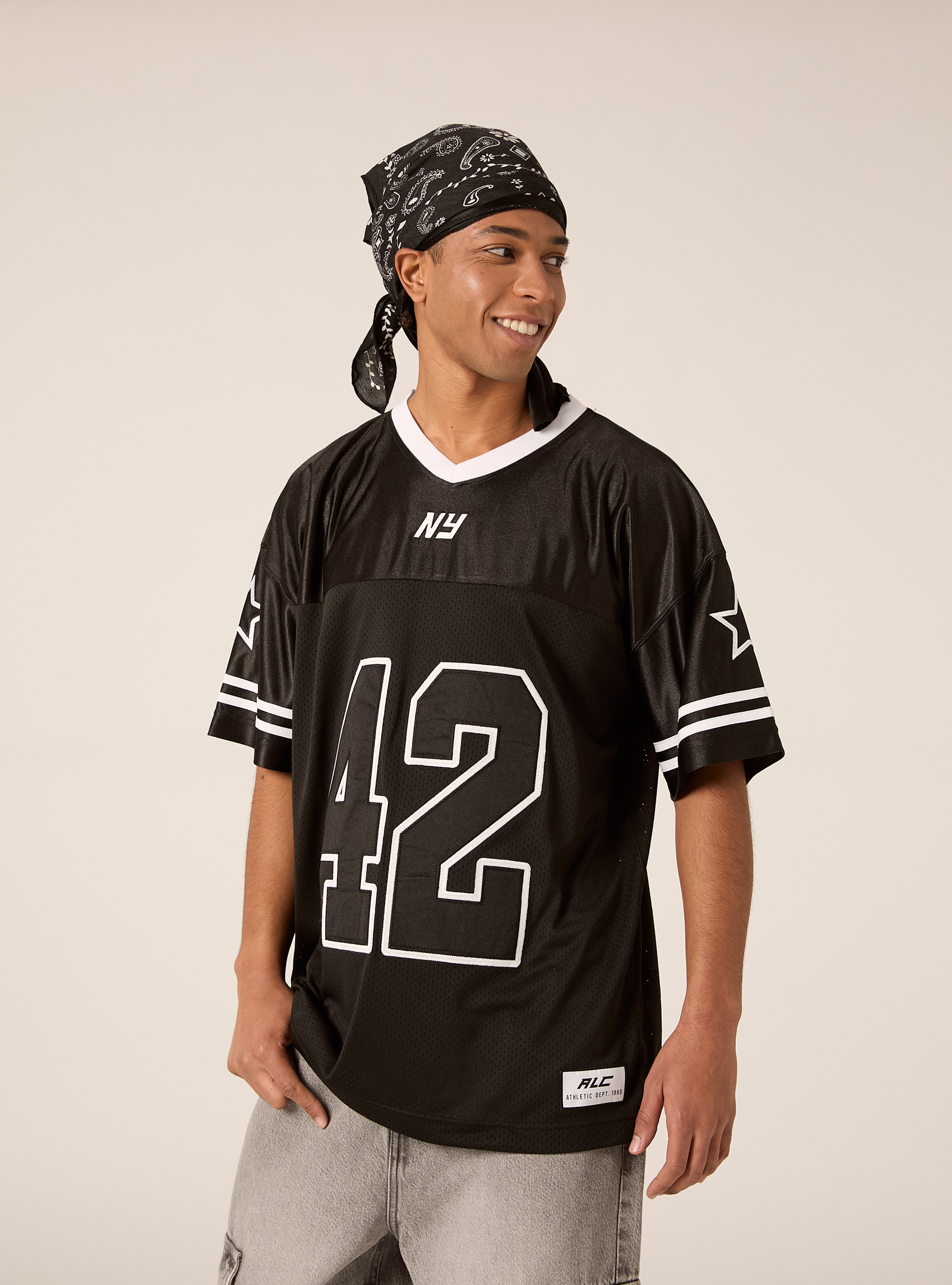 T-shirt Football avec &eacute;cussons, BK1 BLACK