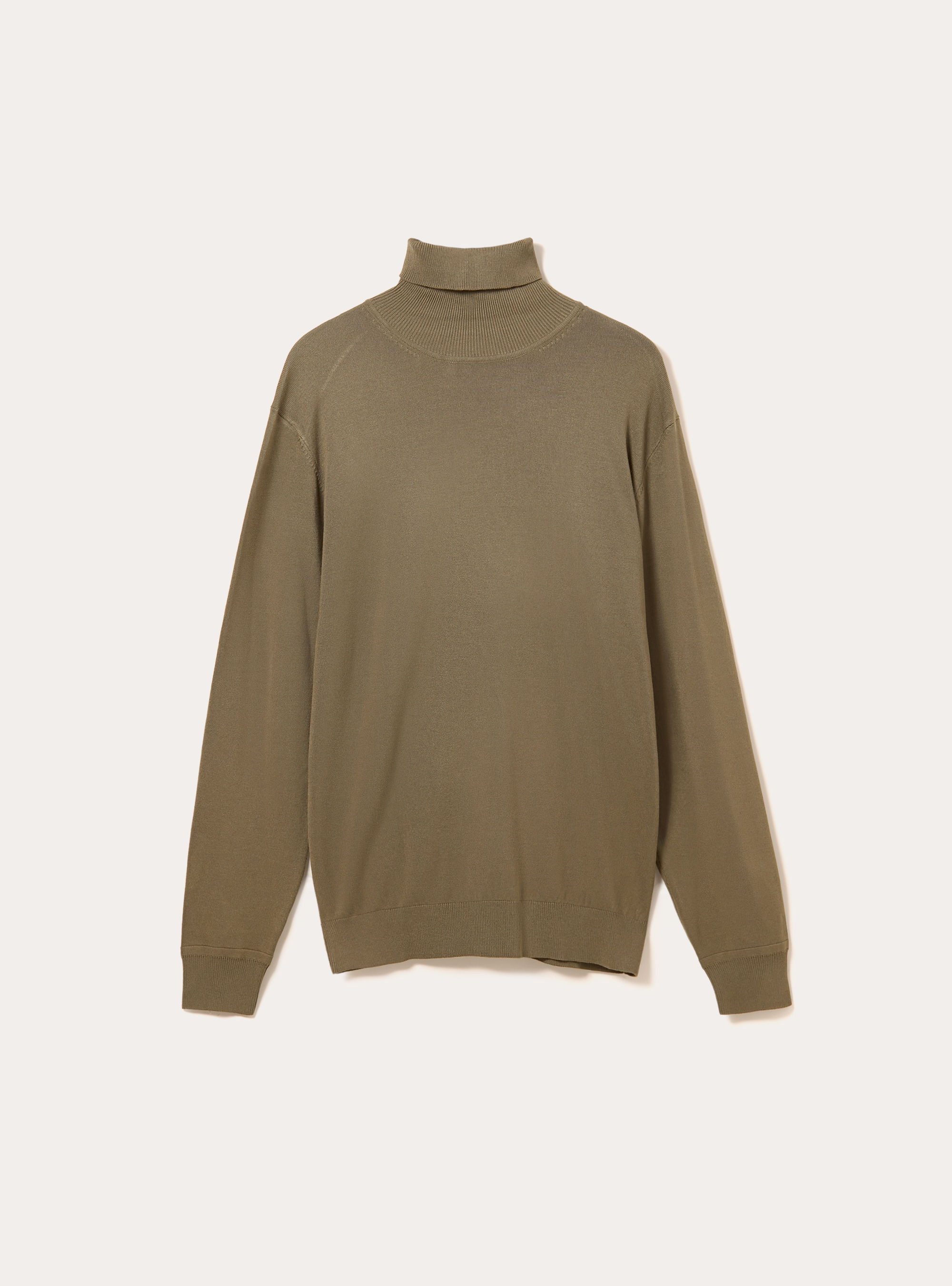 Jersey de cuello alto en viscosa suave, KY2 KAKY MEDIUM