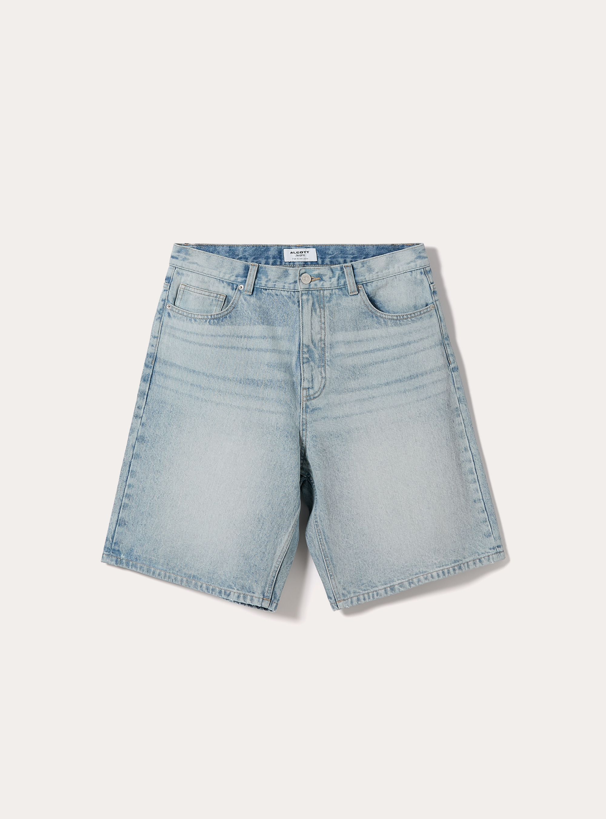 Bermuda jort fit  in denim, D008 SUPER LIGHT BLUE