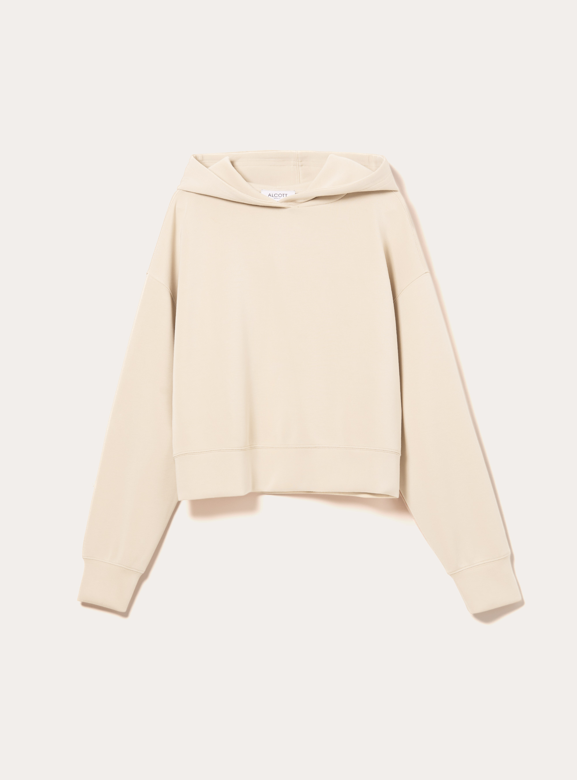 Pull court en molleton doux au toucher, BG3 BEIGE LIGHT