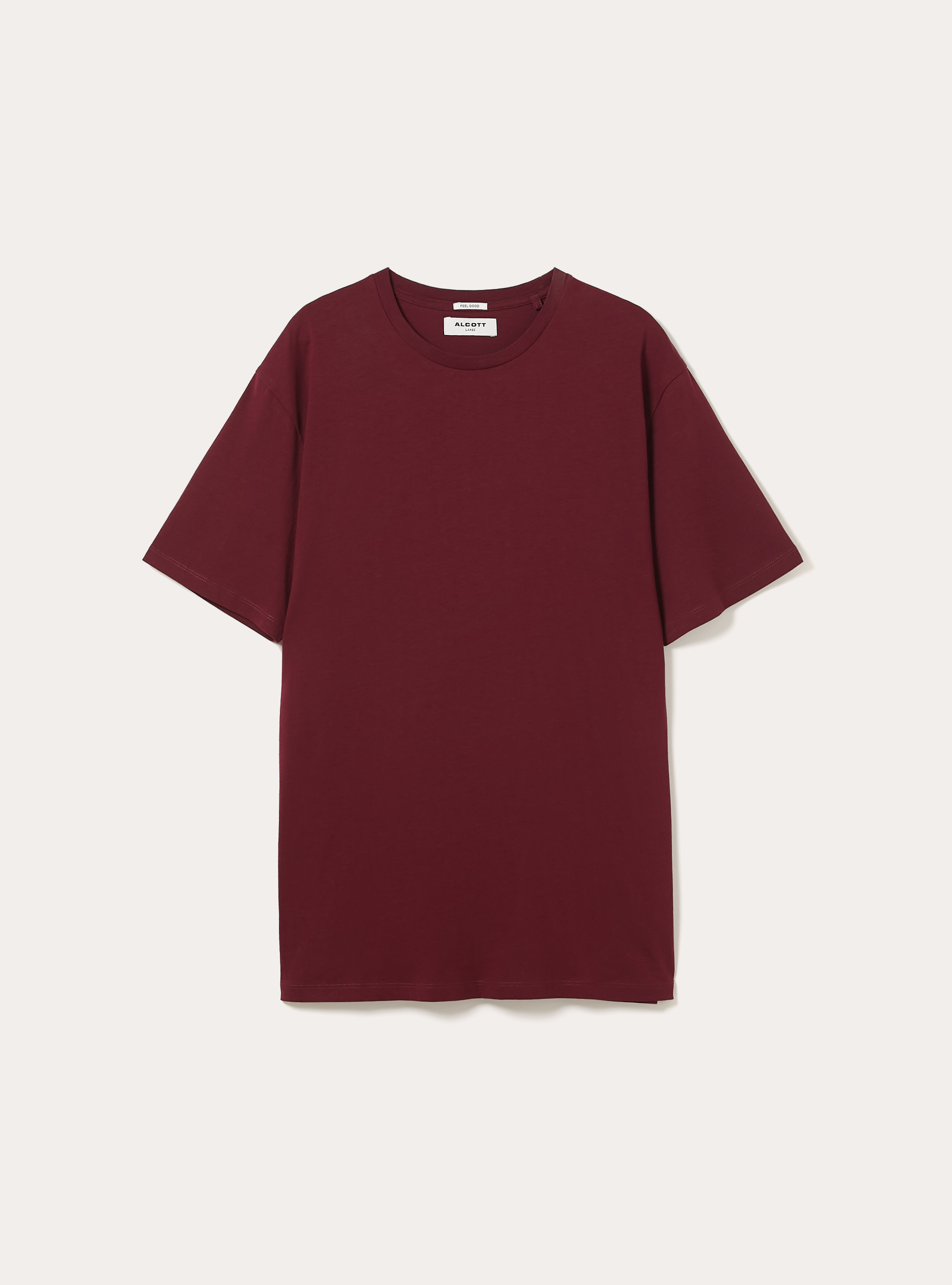 Maglietta basic in cotone, BO1 BORDEAUX DARK