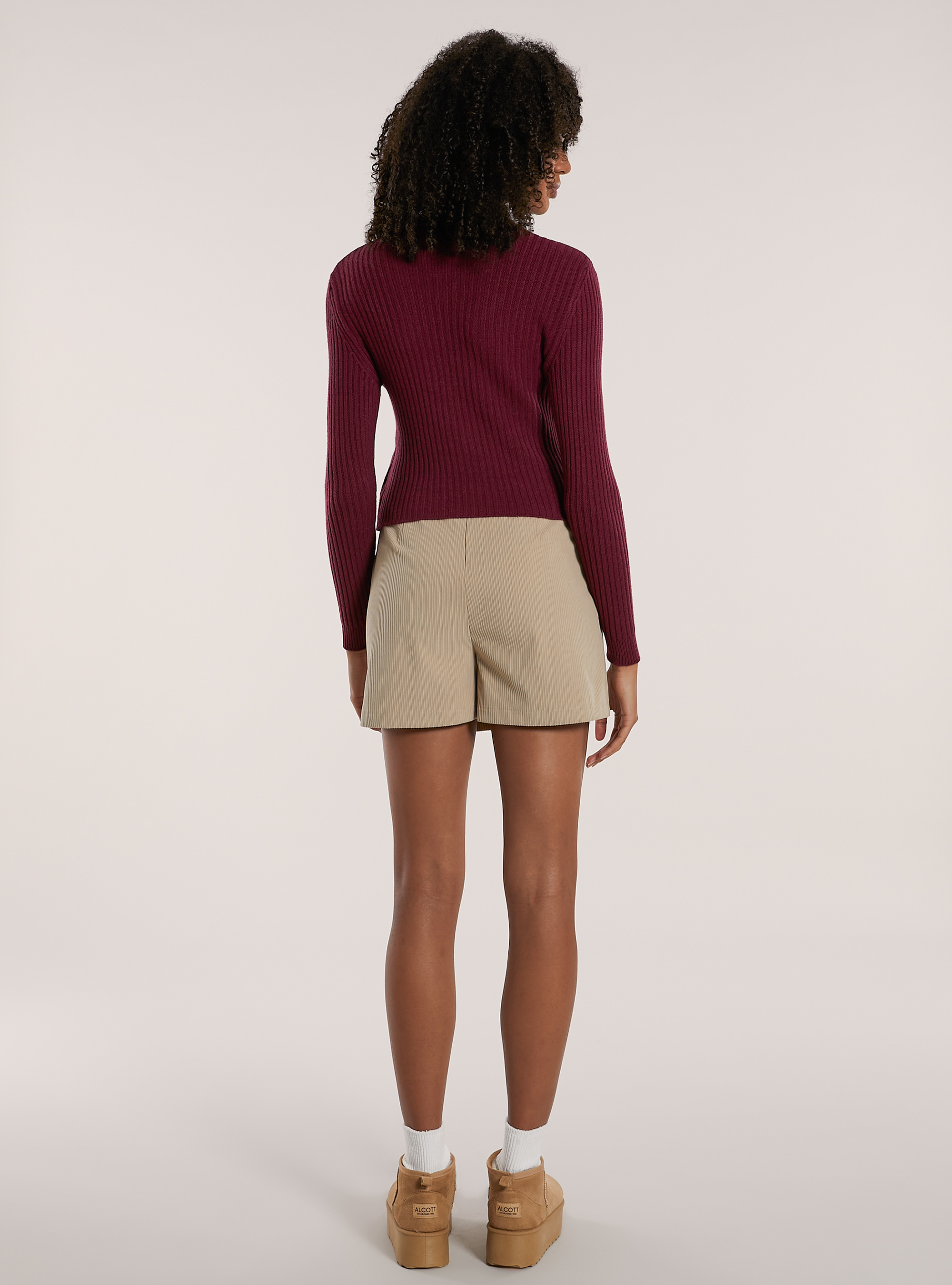 Maglia mezzo collo tinta unita, BO2 BORDEAUX MEDIUM