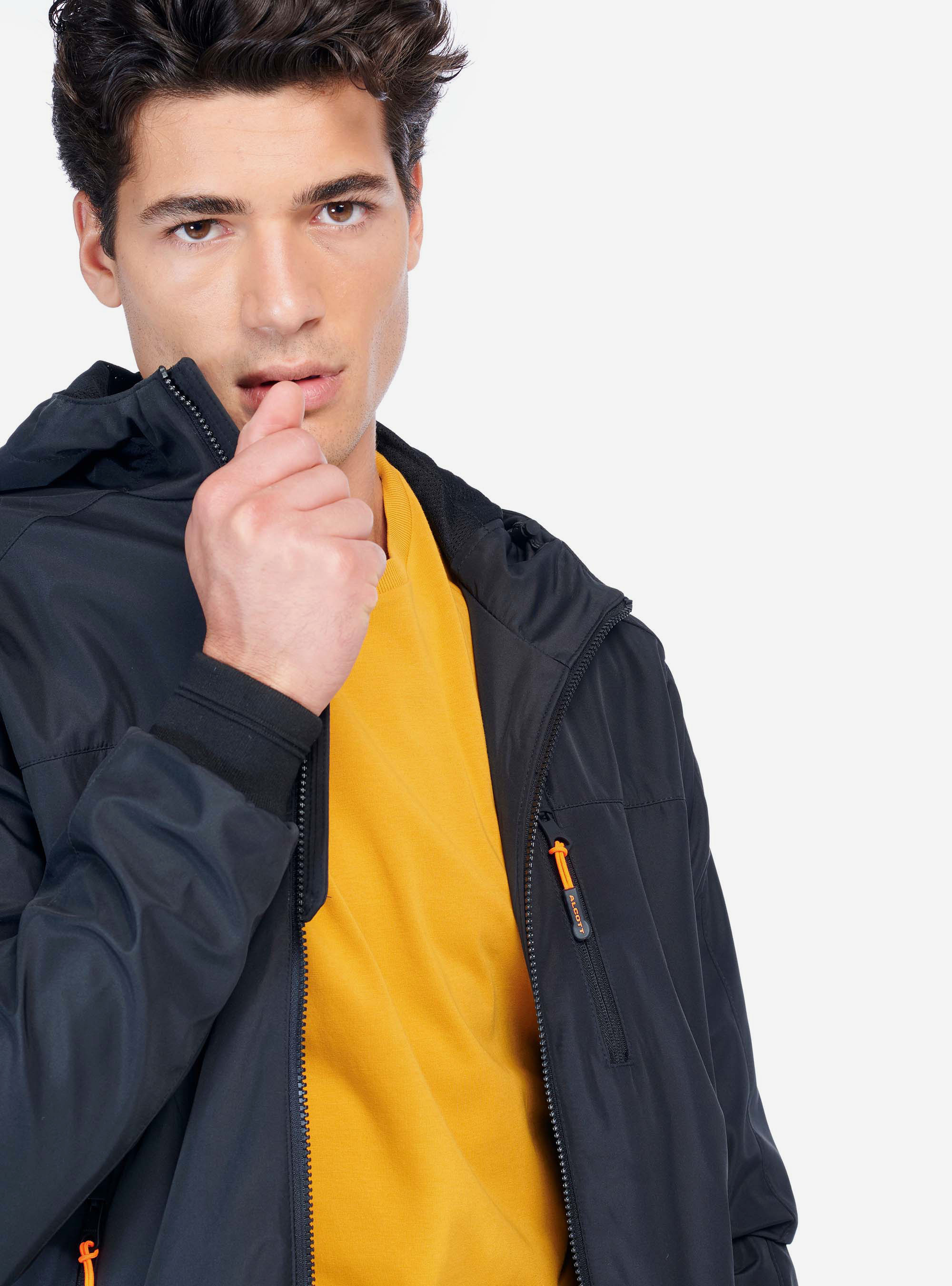 Bomber avec capuche, C101 BLACK