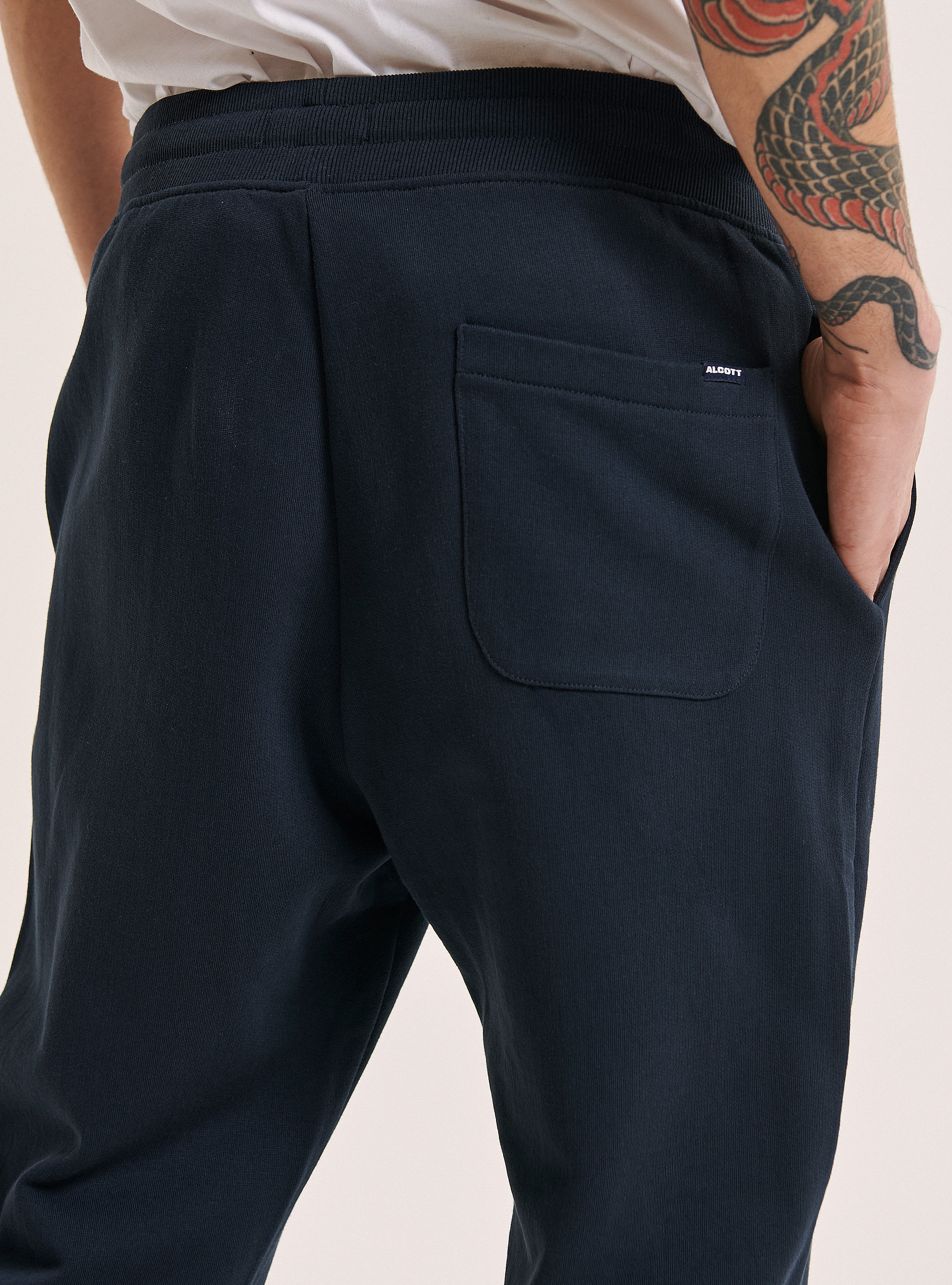 Sweathose mit elastischem Taillenbund und elastischem Bund, C2254 BLUE