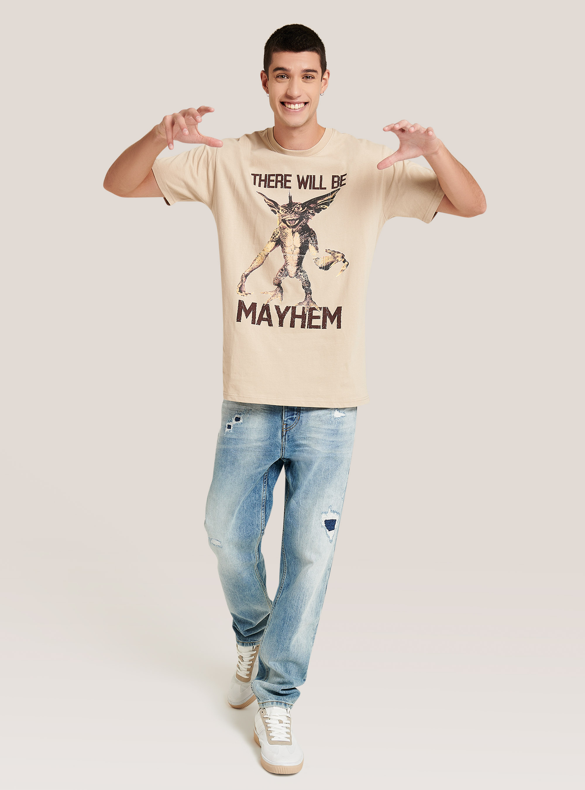 Gremlins x Alcott T-shirt, C583 BEIGE