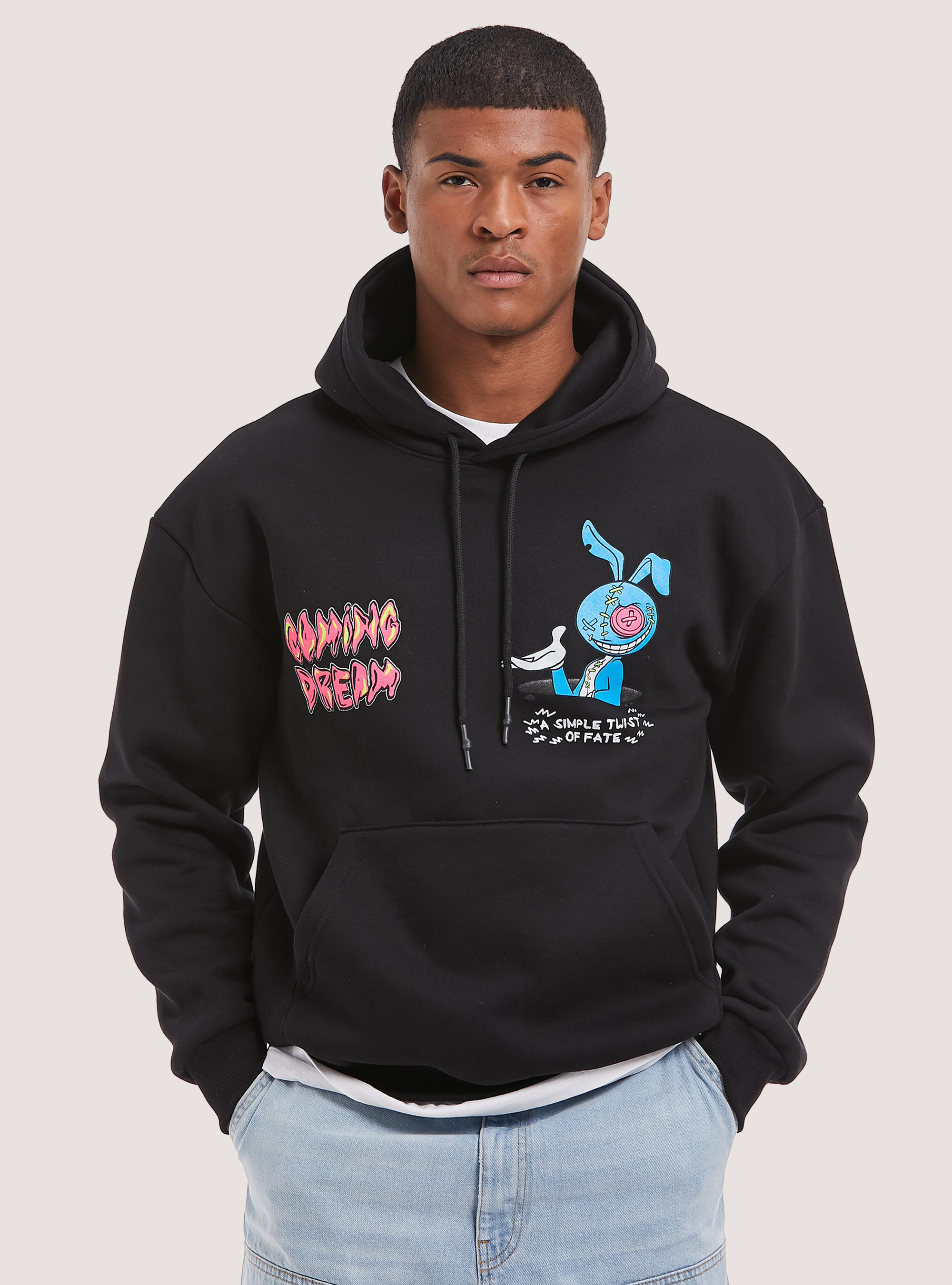 Sweatshirt with Smile Collection print, BK1 BLACK