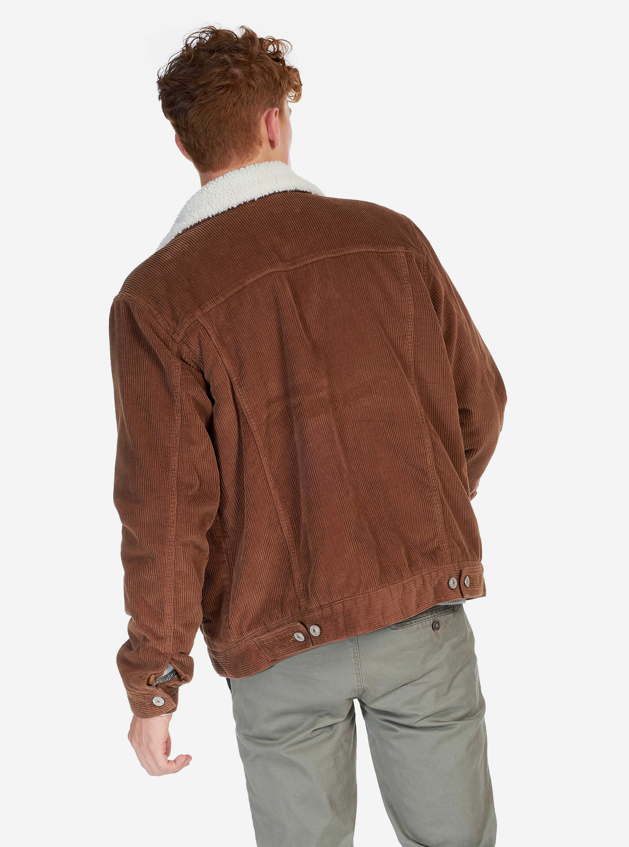 VELVET JACKET WITH FAKE FUR, C550 TOBACCO