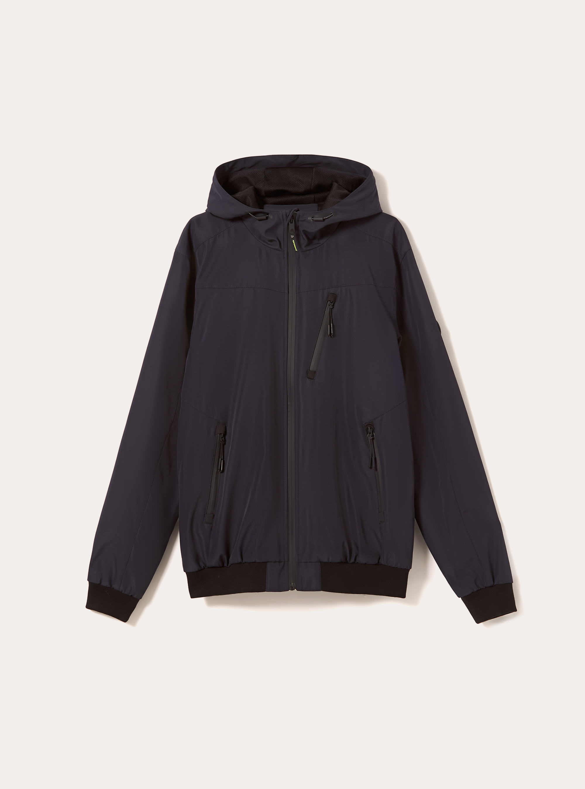 Blouson bombardier &agrave; capuche coupe-vent, NA1 NAVY DARK
