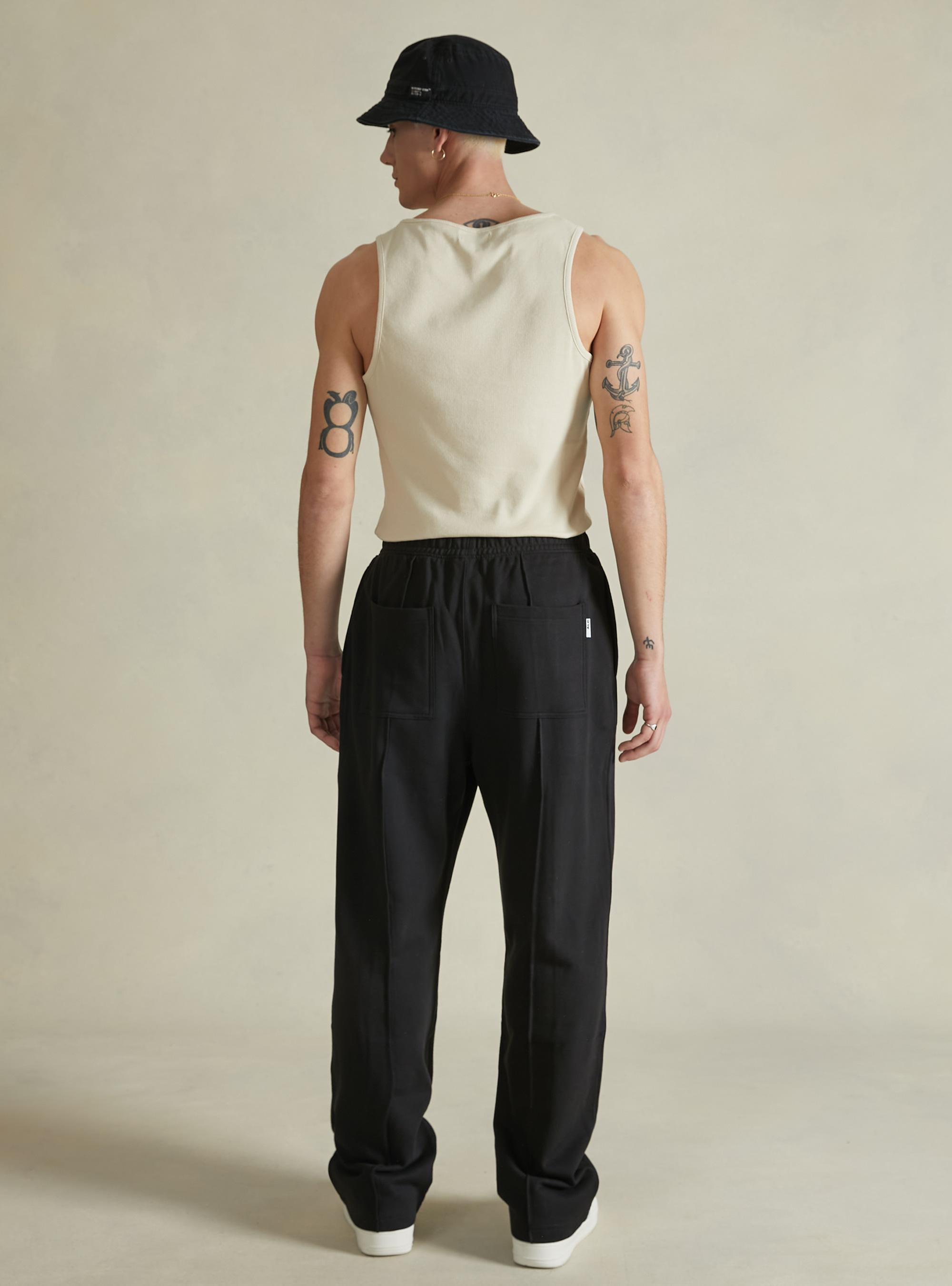 Plush jogger trousers, BK1 BLACK