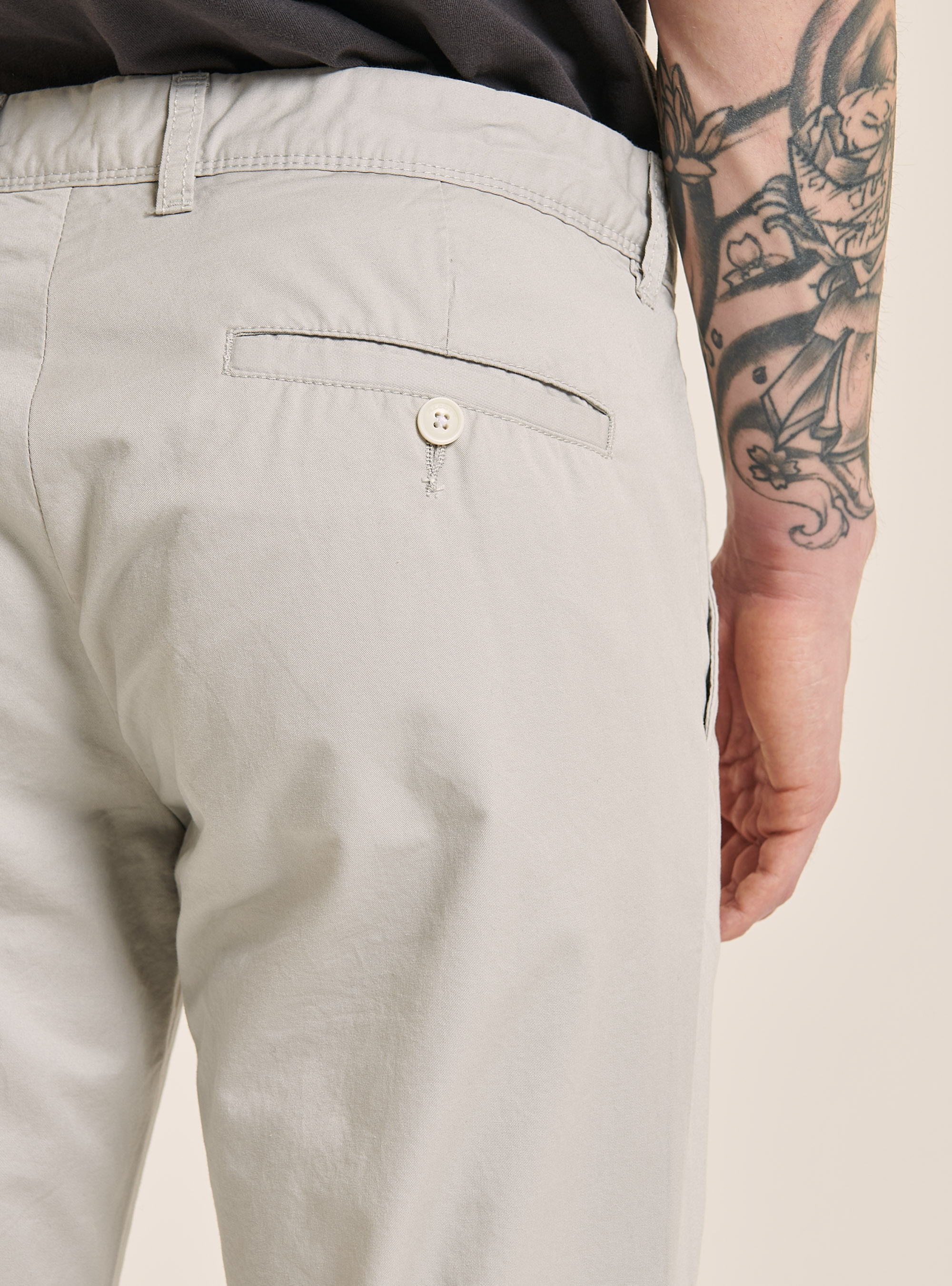 Pantalones chinos de sarga, C161 GREY