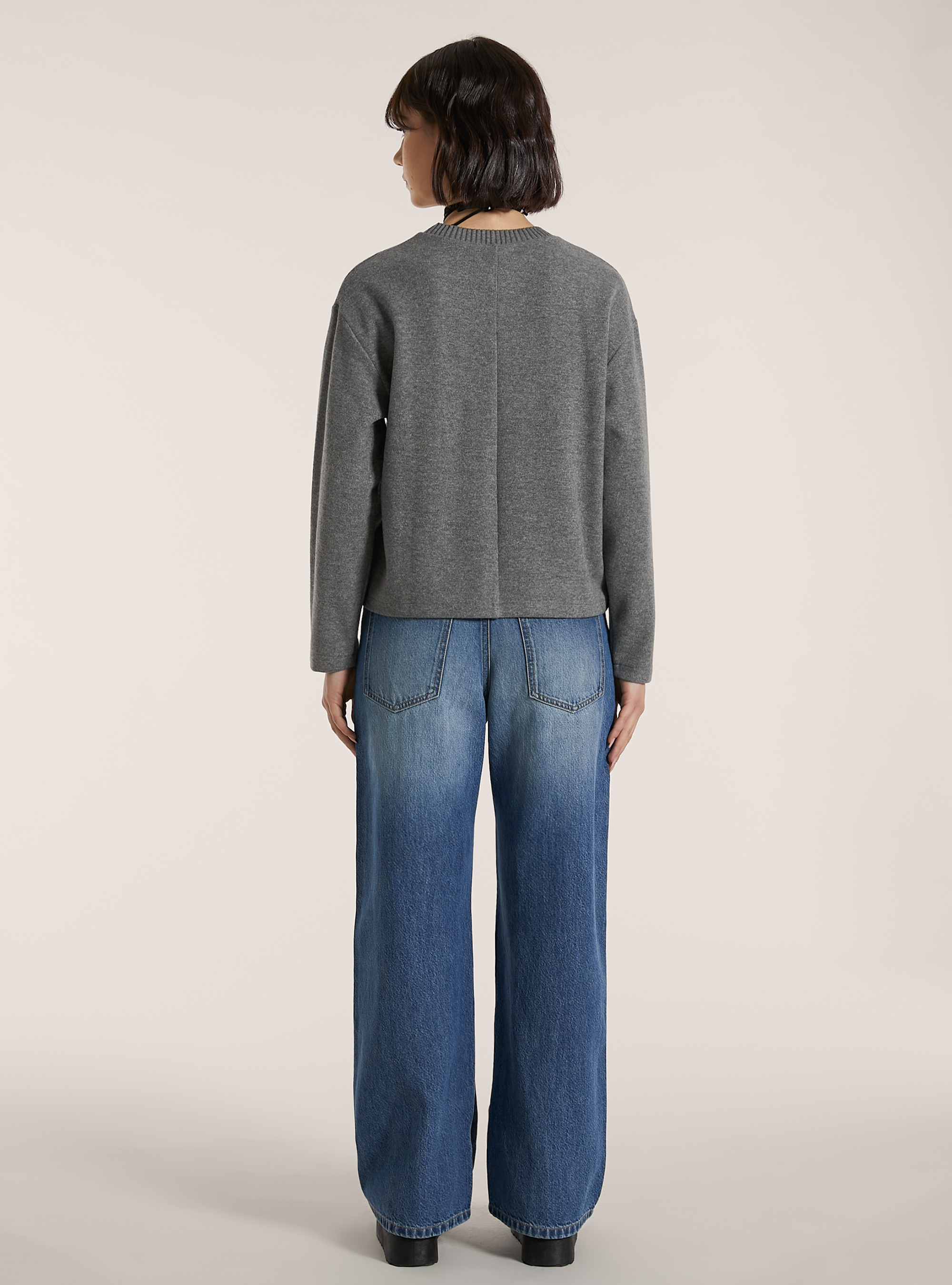 Pullover soft touch, MGY1 GREY MEL DARK