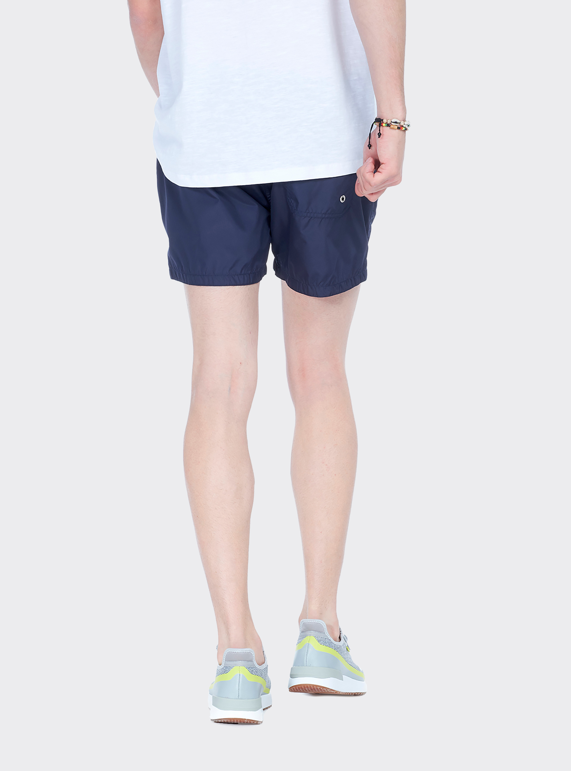 Costume con logo ricamato e cordino a contrasto, C218 BLUE NAVY