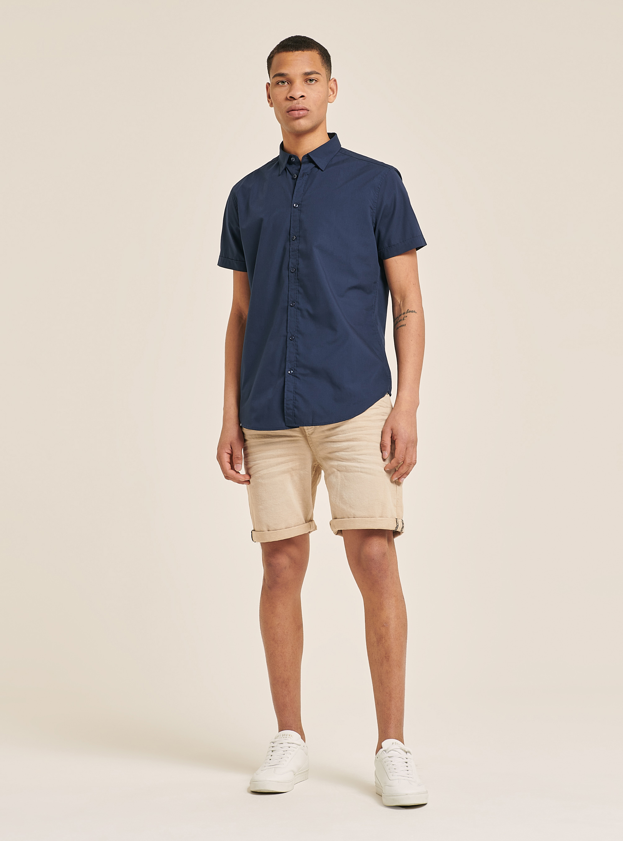 Short-sleeved shirt, BLUE