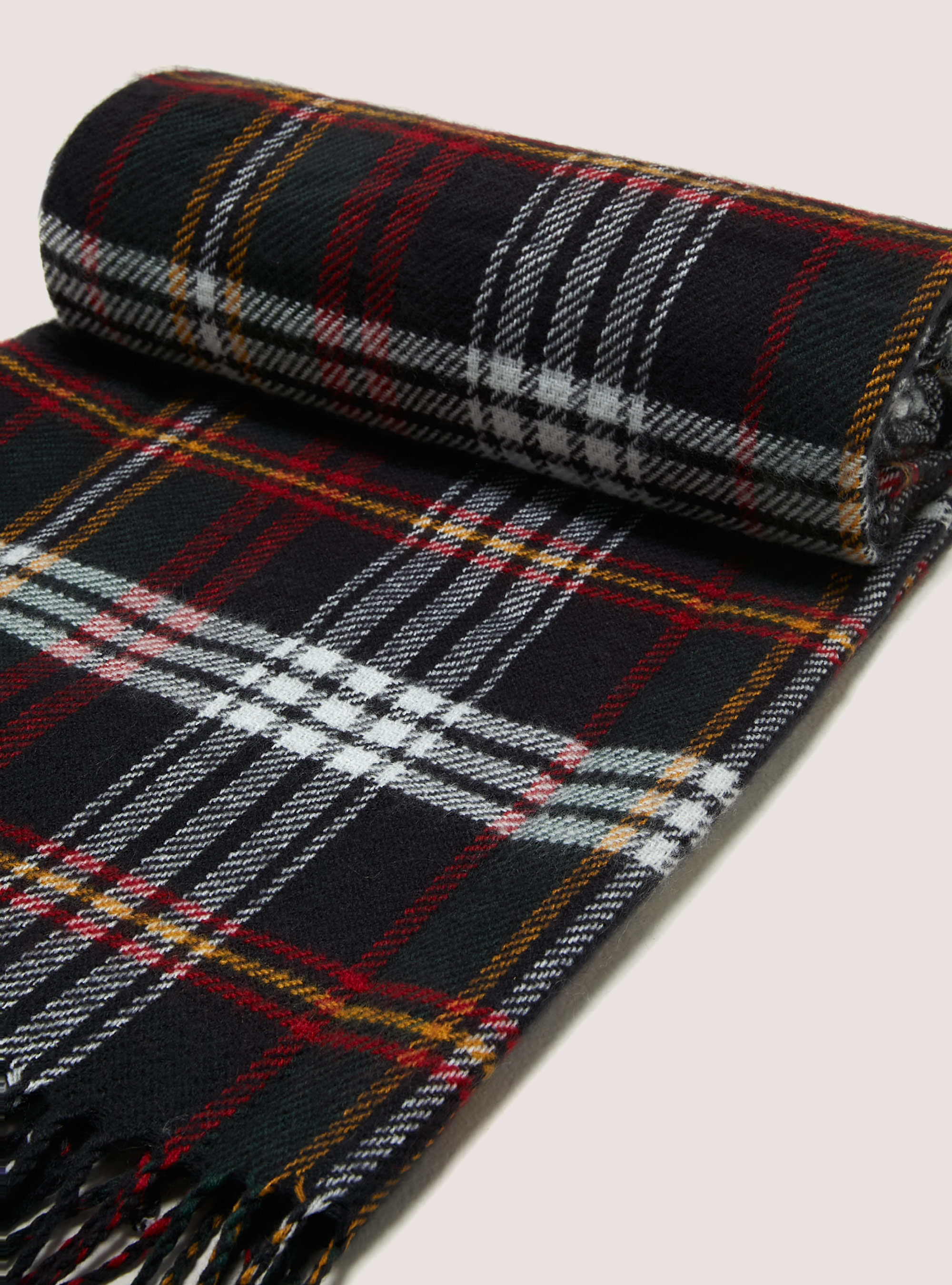 Sciarpa a quadri double face, NA1 NAVY DARK