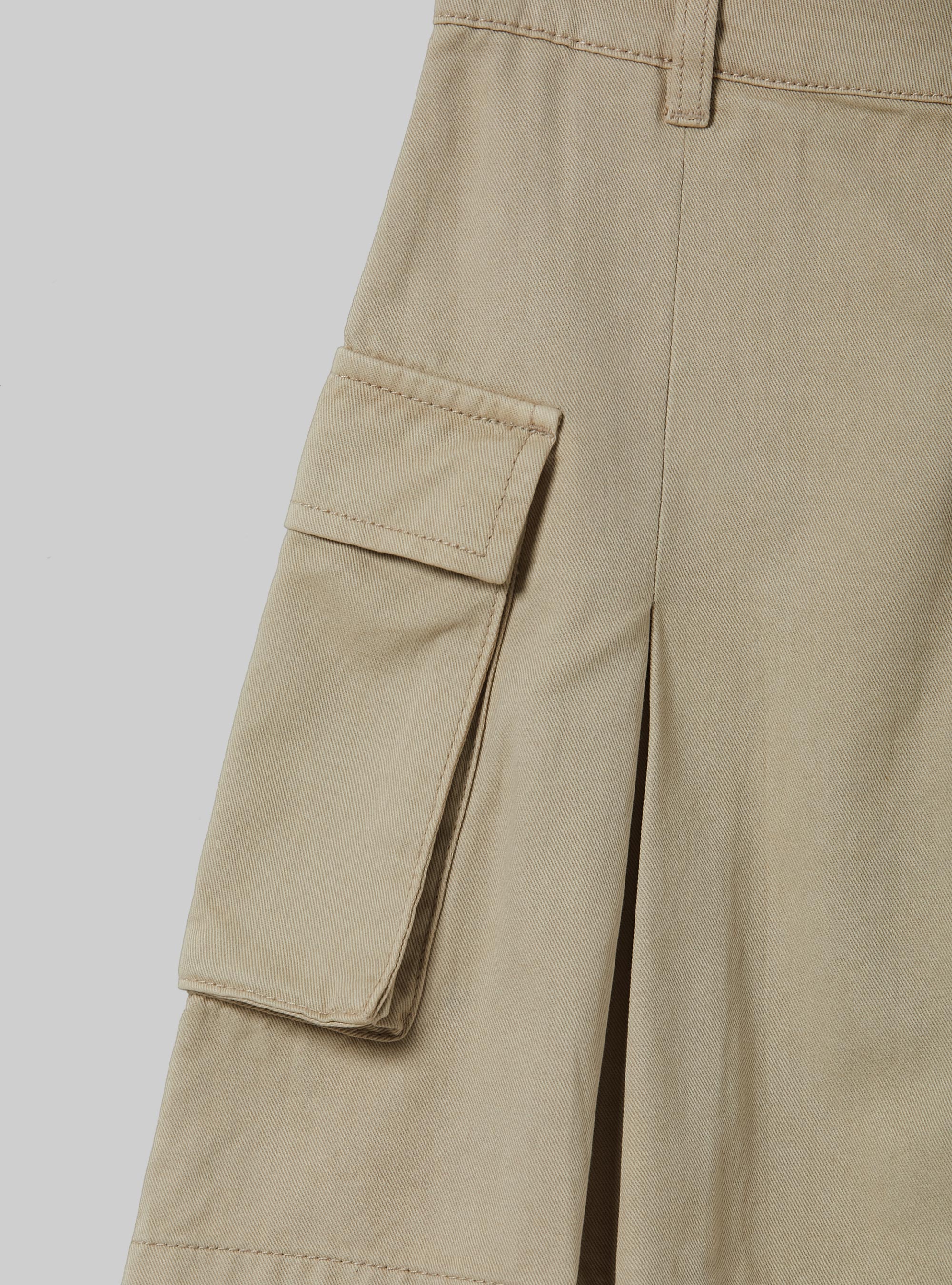 Pleated cargo skirt, BR3 BROWN LIGHT