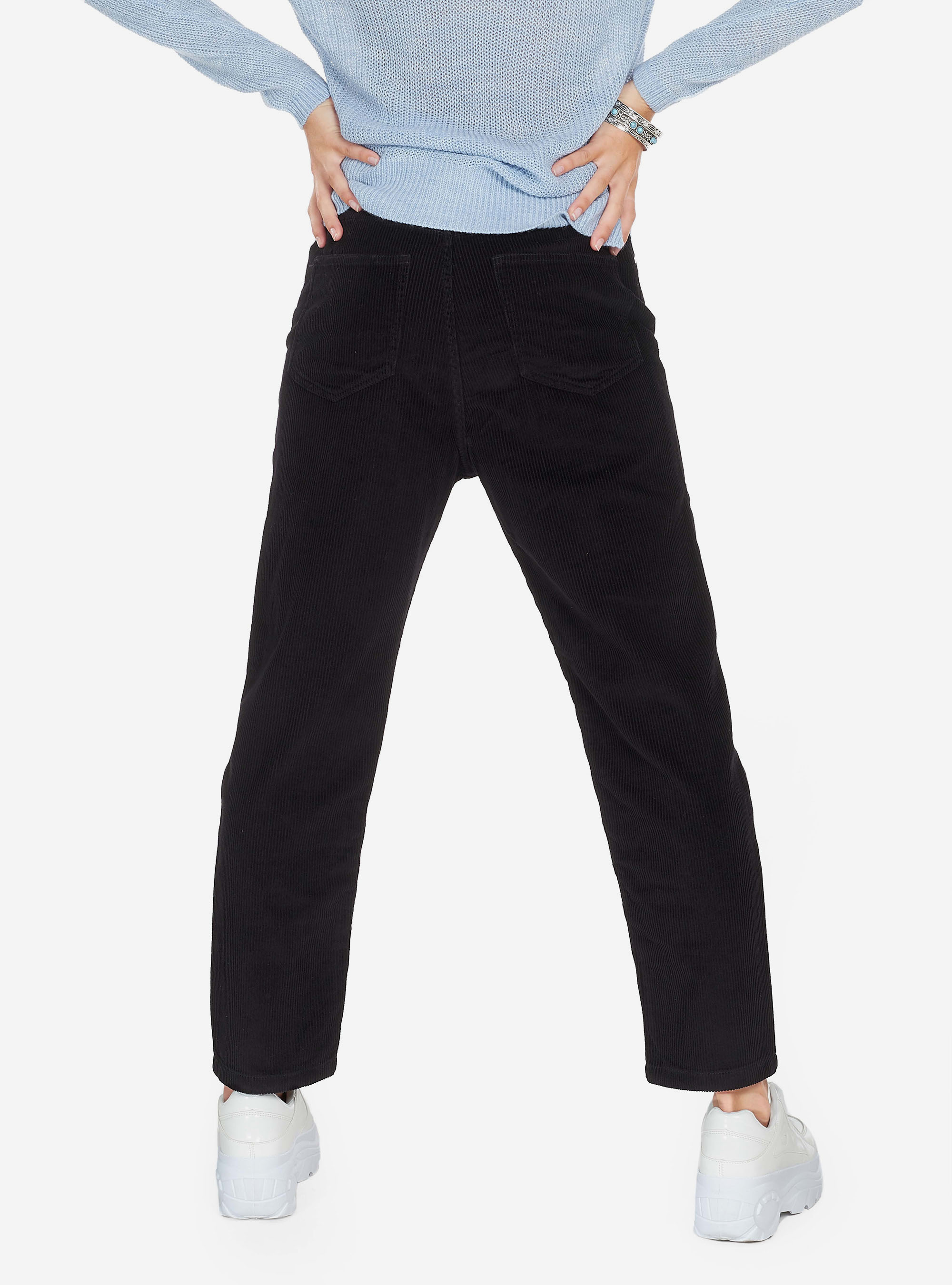 Pantalone velluto a coste, NERO