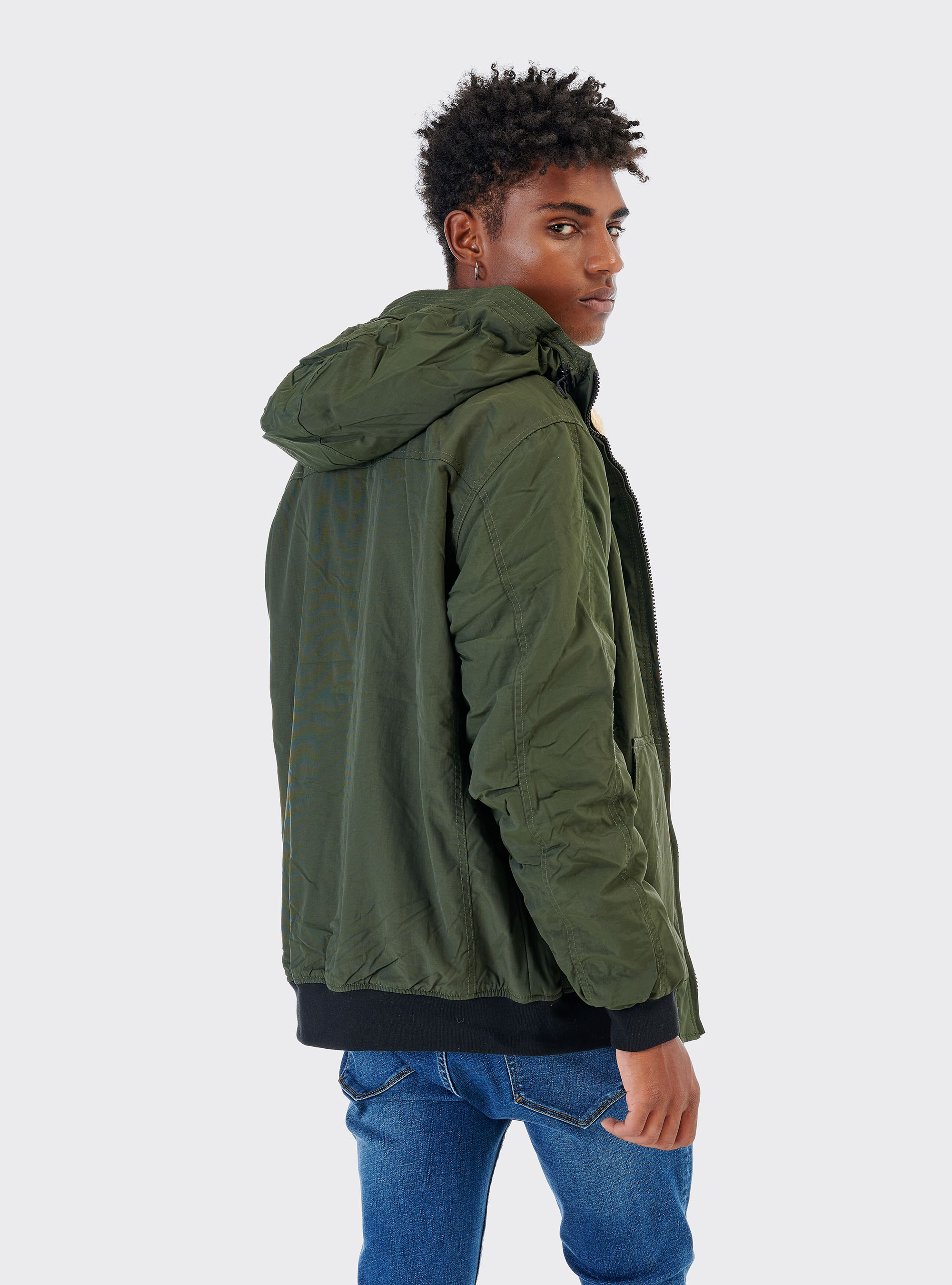 Blouson  à capuche, C6677 KAKY