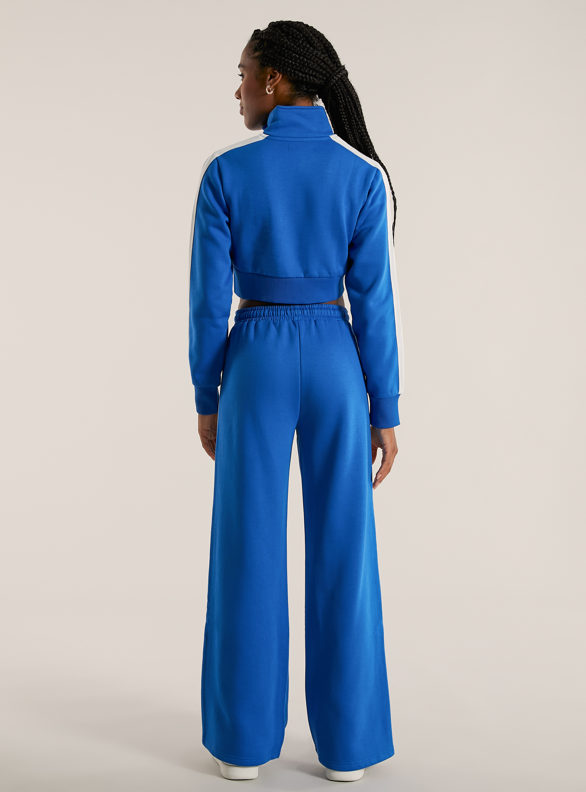 Sweatshirt with zipper and side bands, RY2 ROYALE MEDIUM