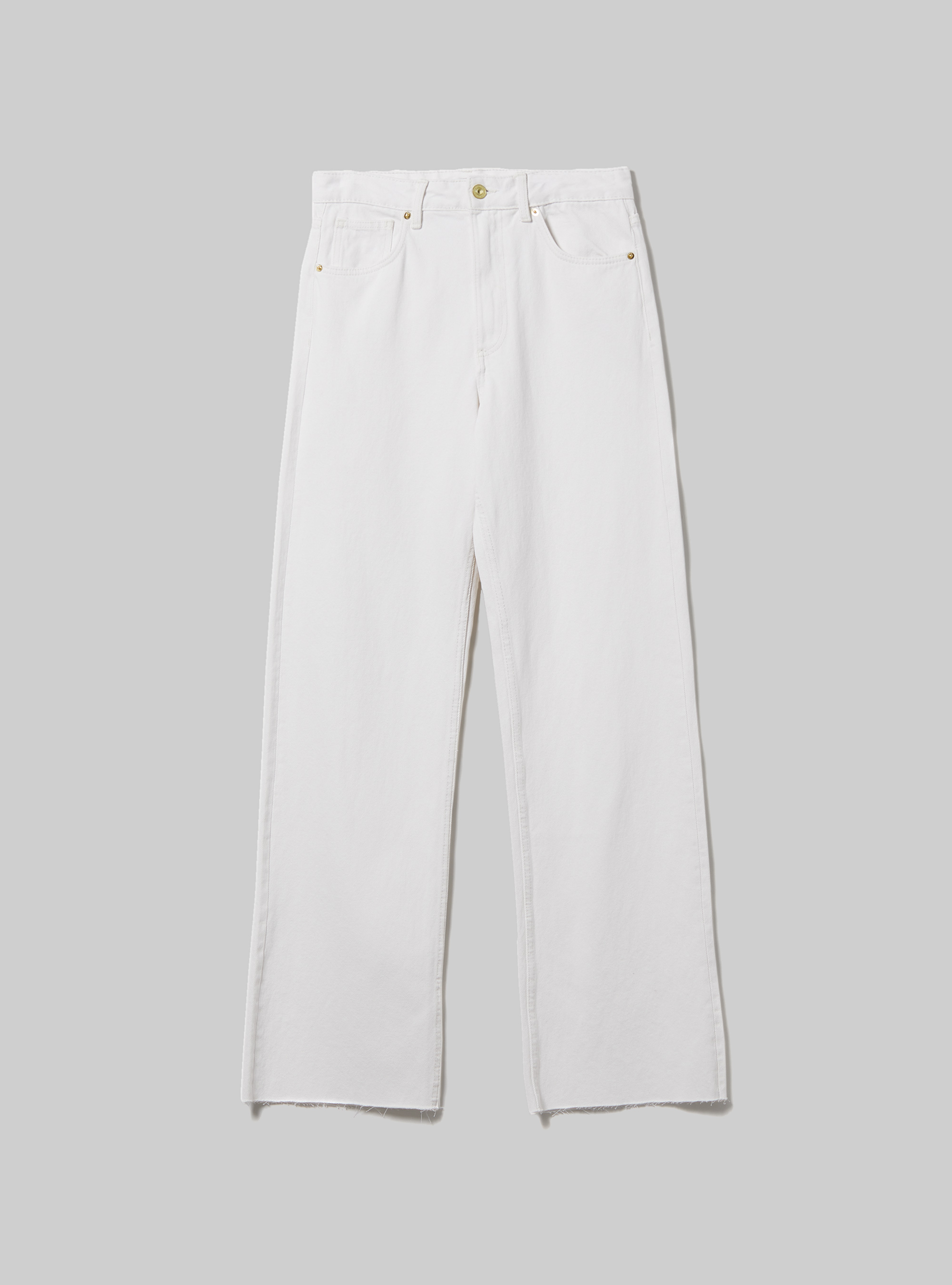 Coloured straight full length trousers, WH1 OFF WHITE