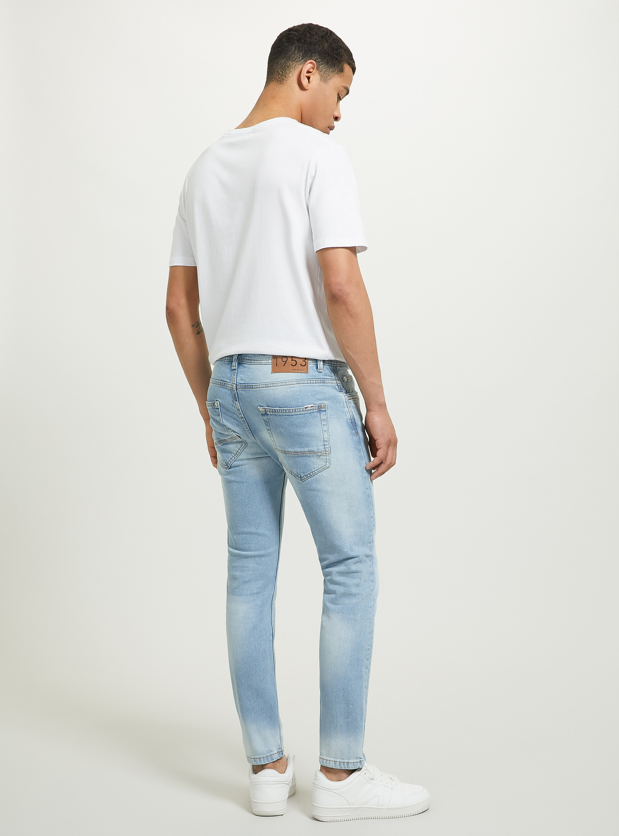 Slim Fit Cotton Jeans, D006 AZURE