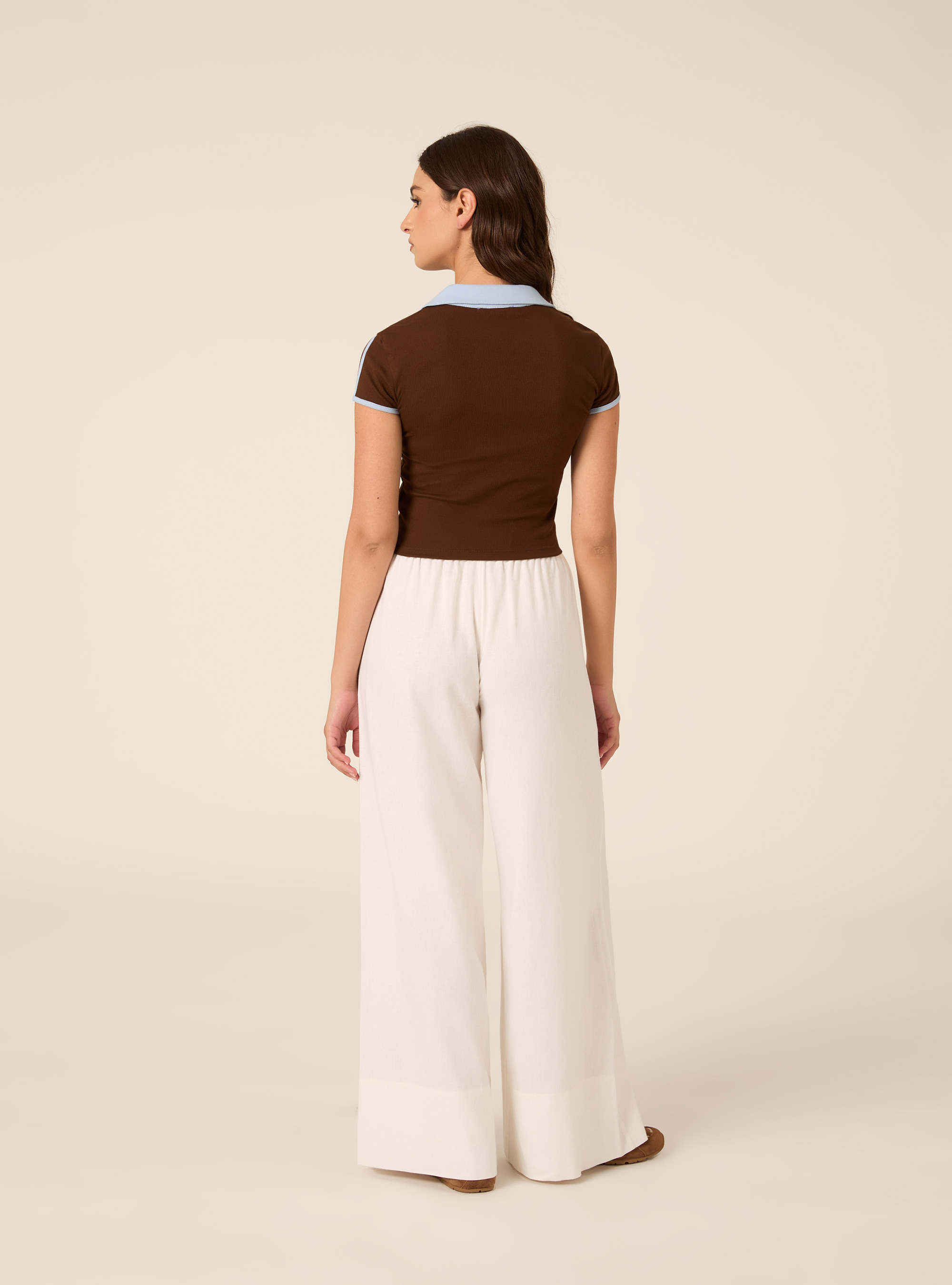 Maglia polo stampata, BR1 BROWN DARK