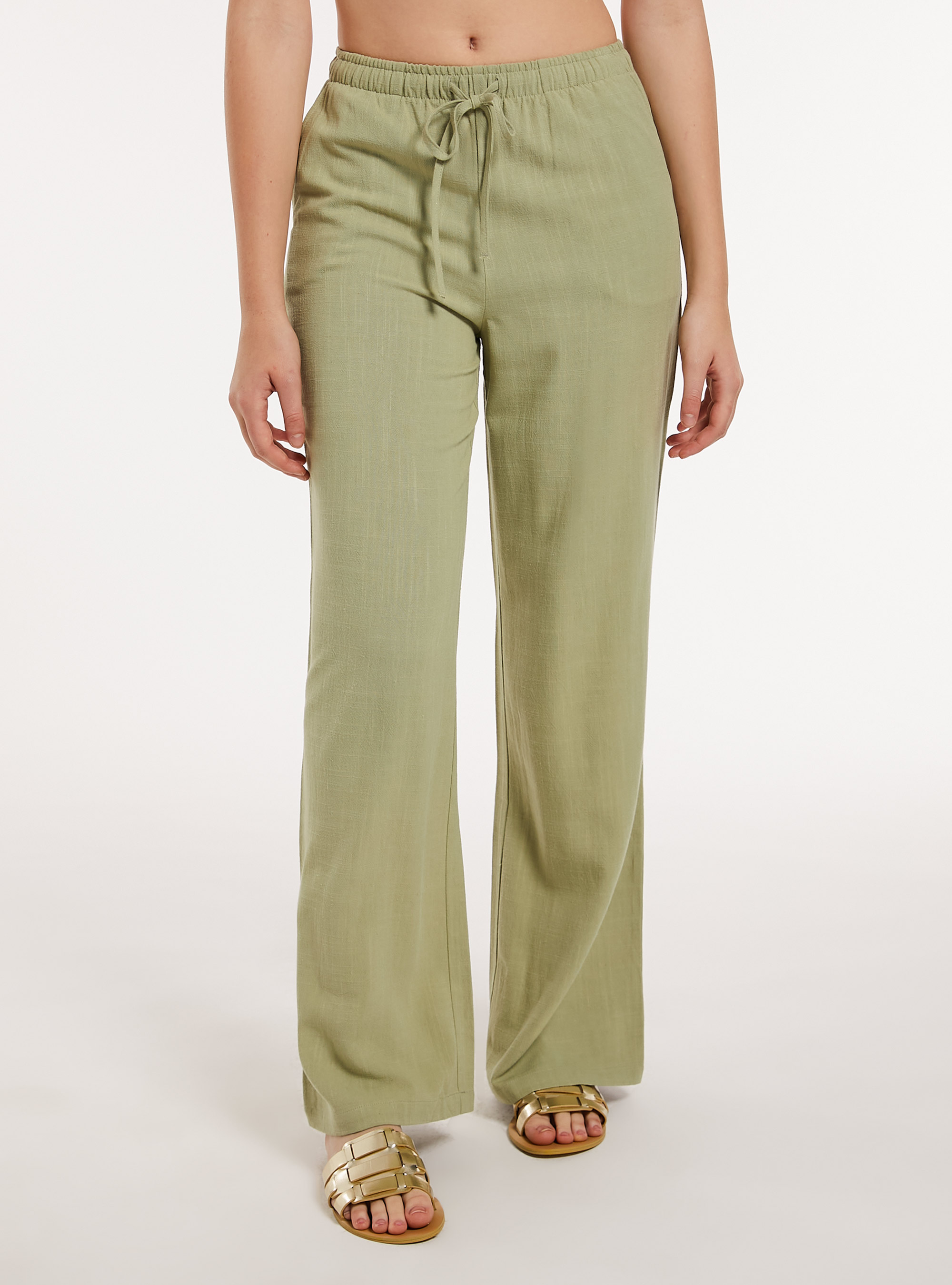 Palazzo-Hose aus Leinenmischung, KY3 KAKY LIGHT