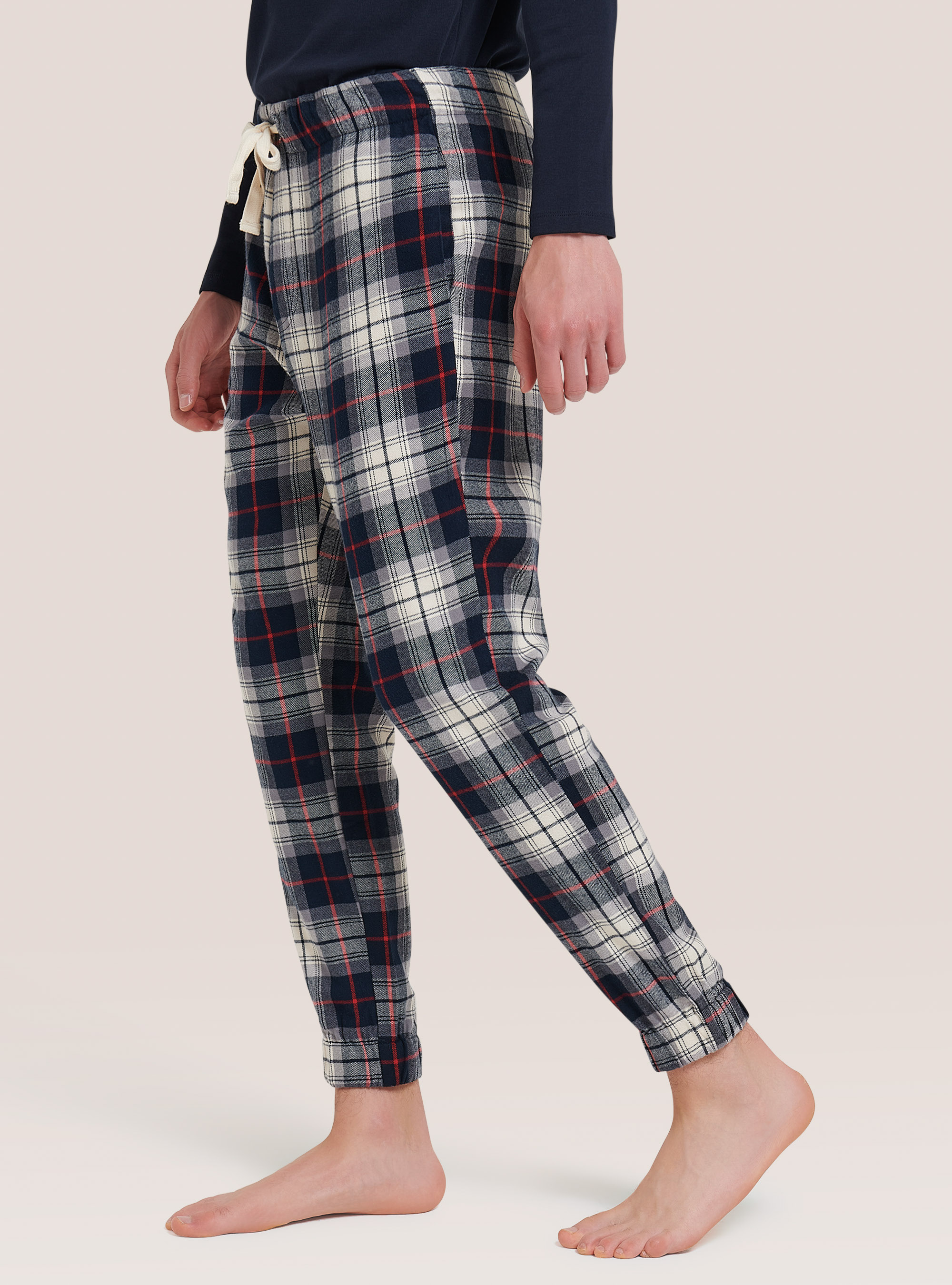Tartan pyjama trousers, BLUE NAVY