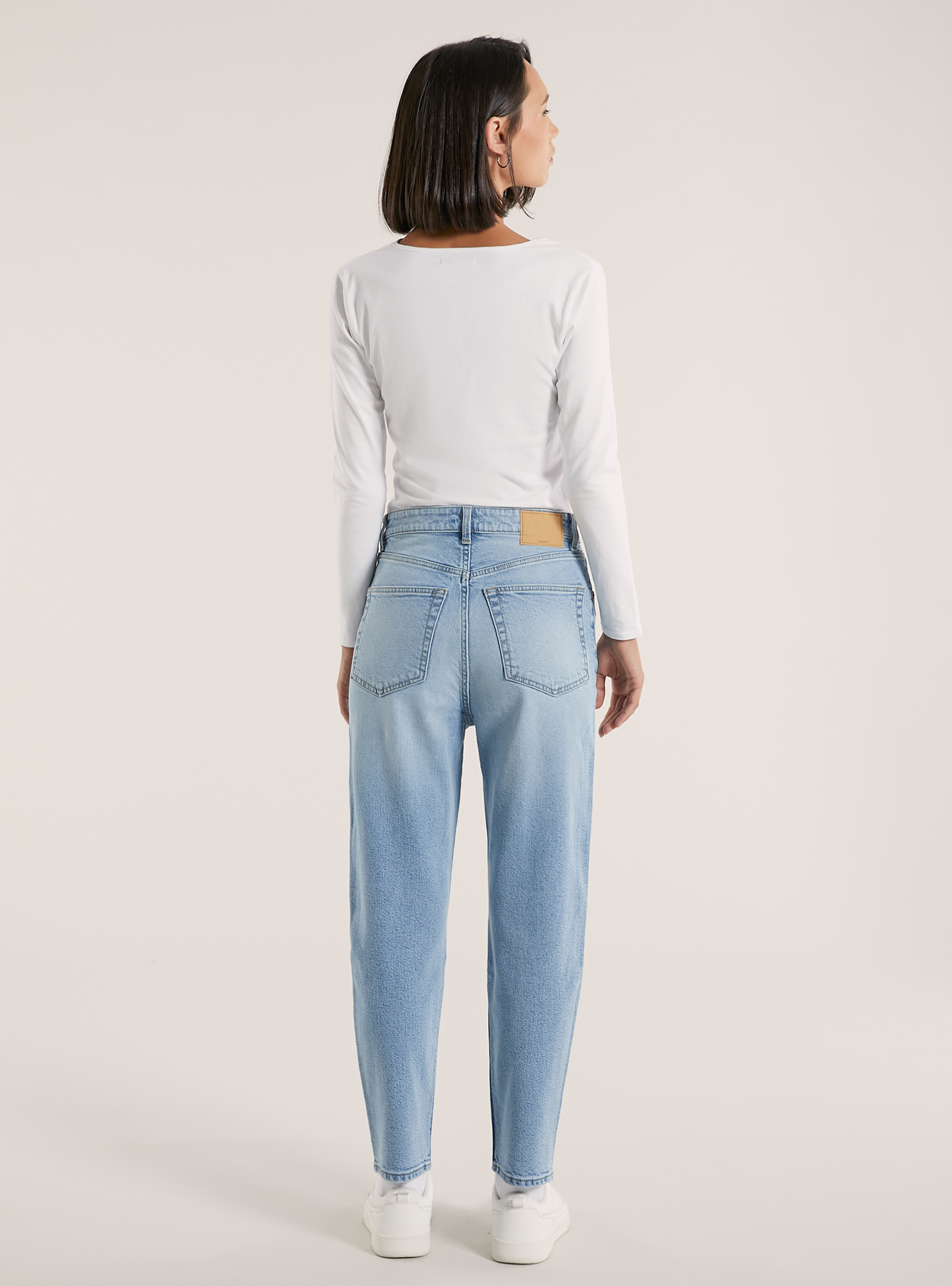 Mom slim Fit Jeans, D006 AZURE