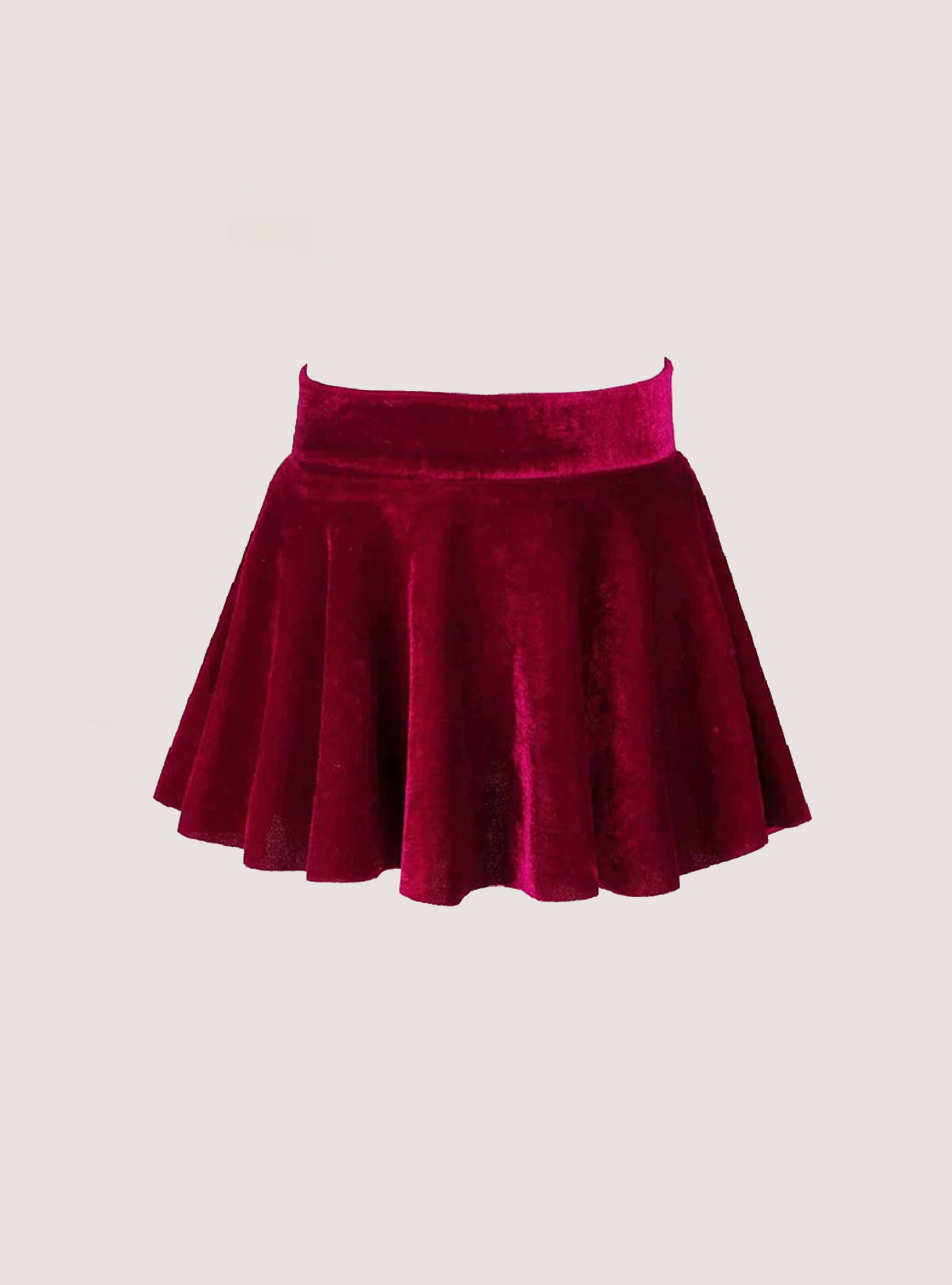 Miniskort in velluto, RD2 RED MEDIUM