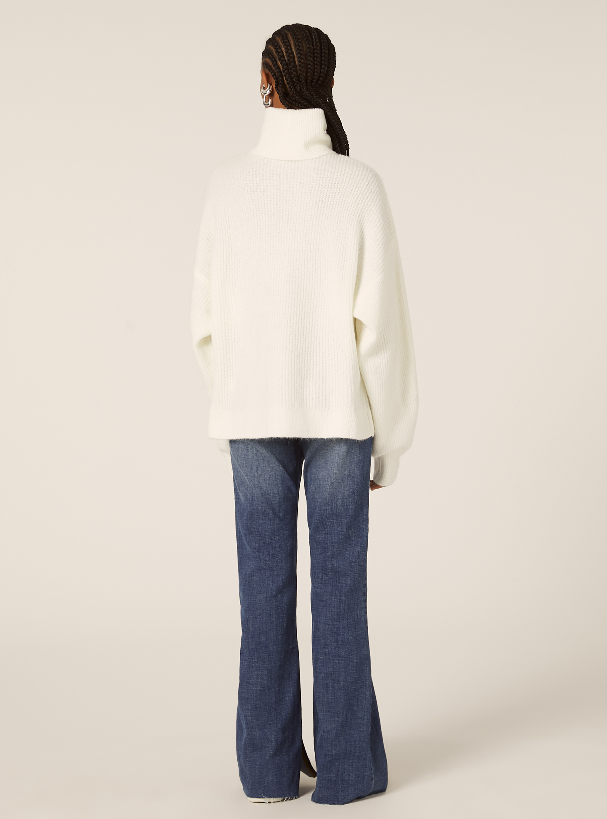 Pullover colloalto costa inglese, WH2 WHITE