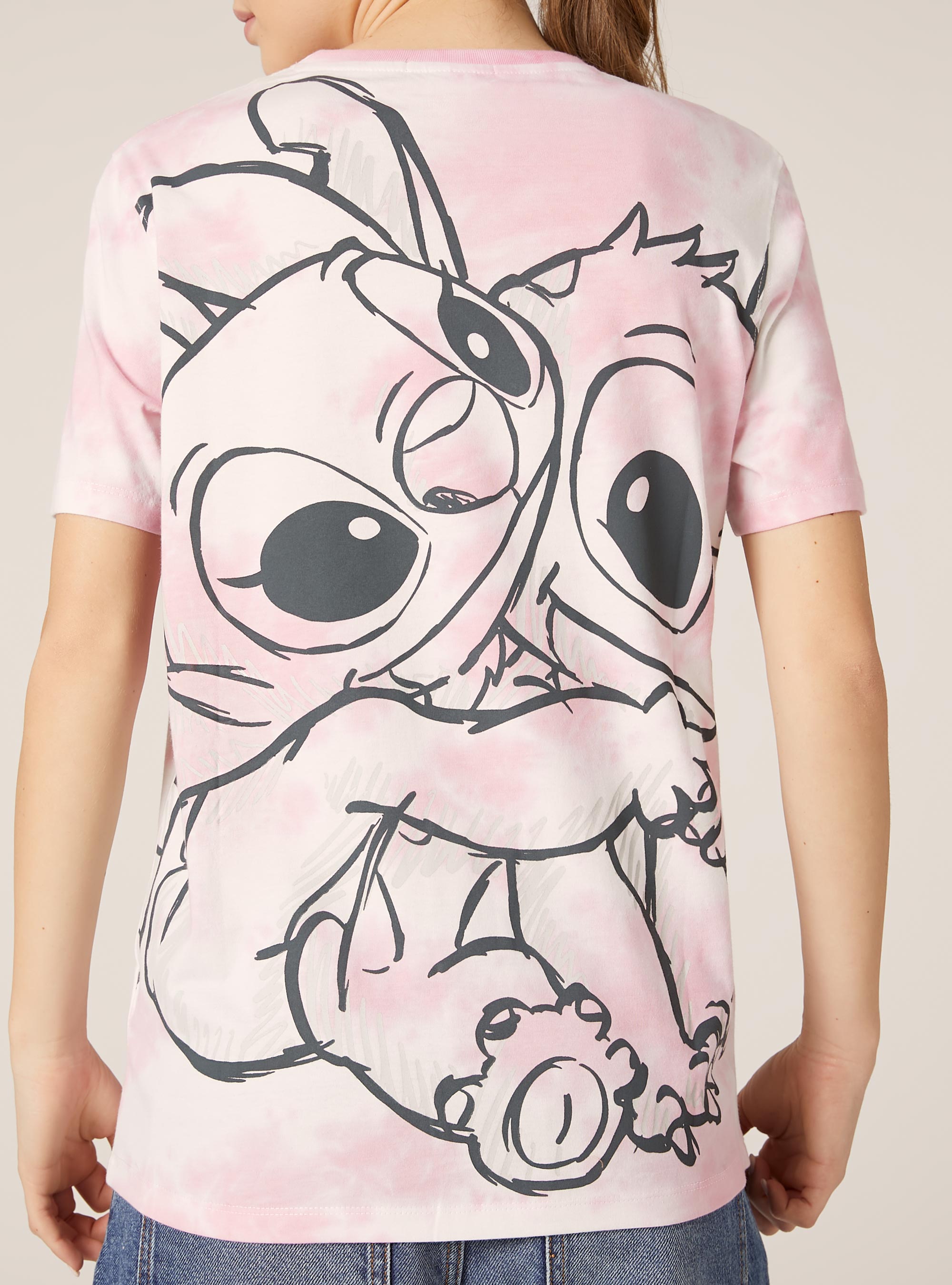 Stitch / Alcott print t-shirt, PK1 PINK DARK
