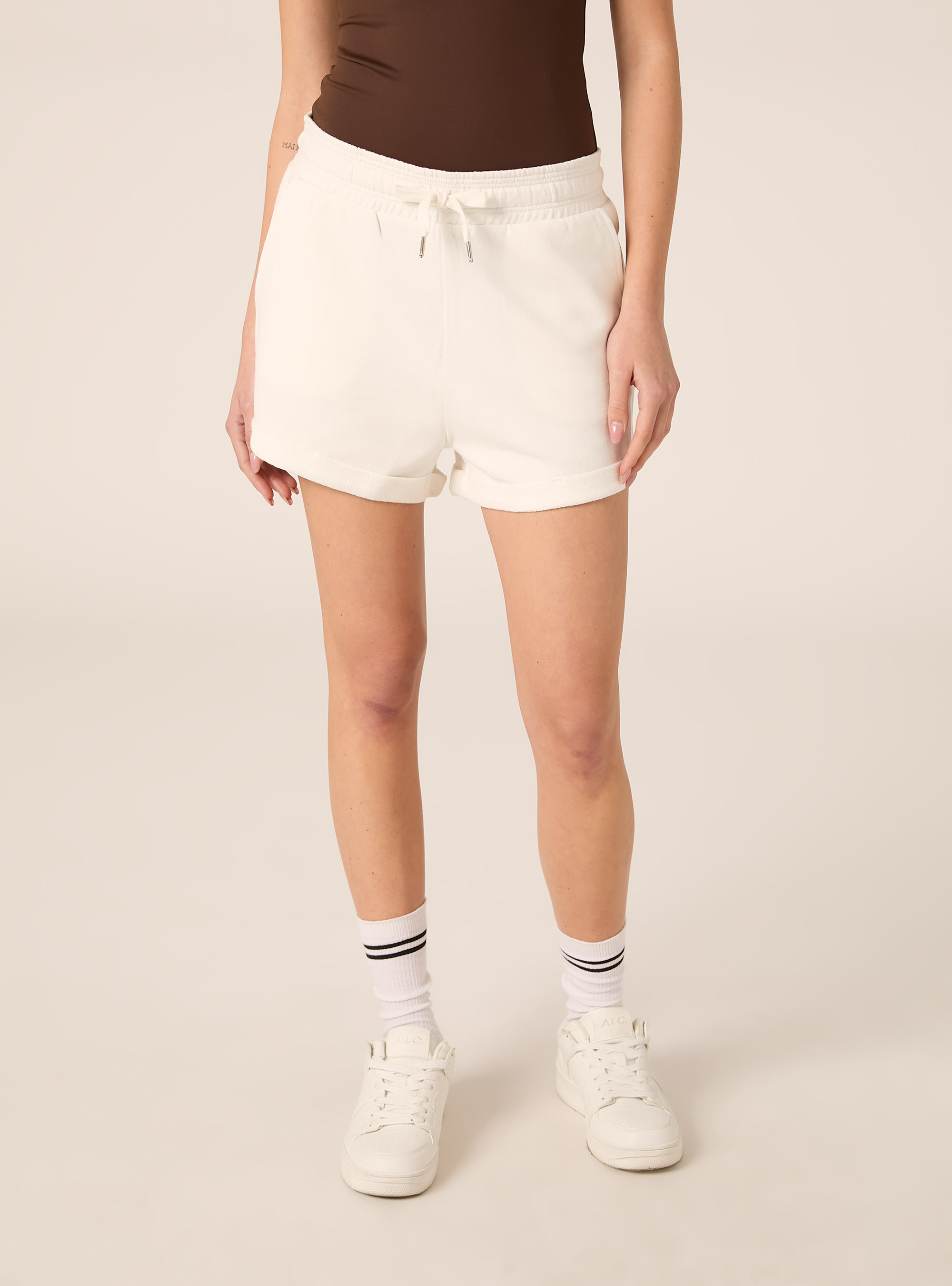 Shorts basic in felpa, WH2 WHITE