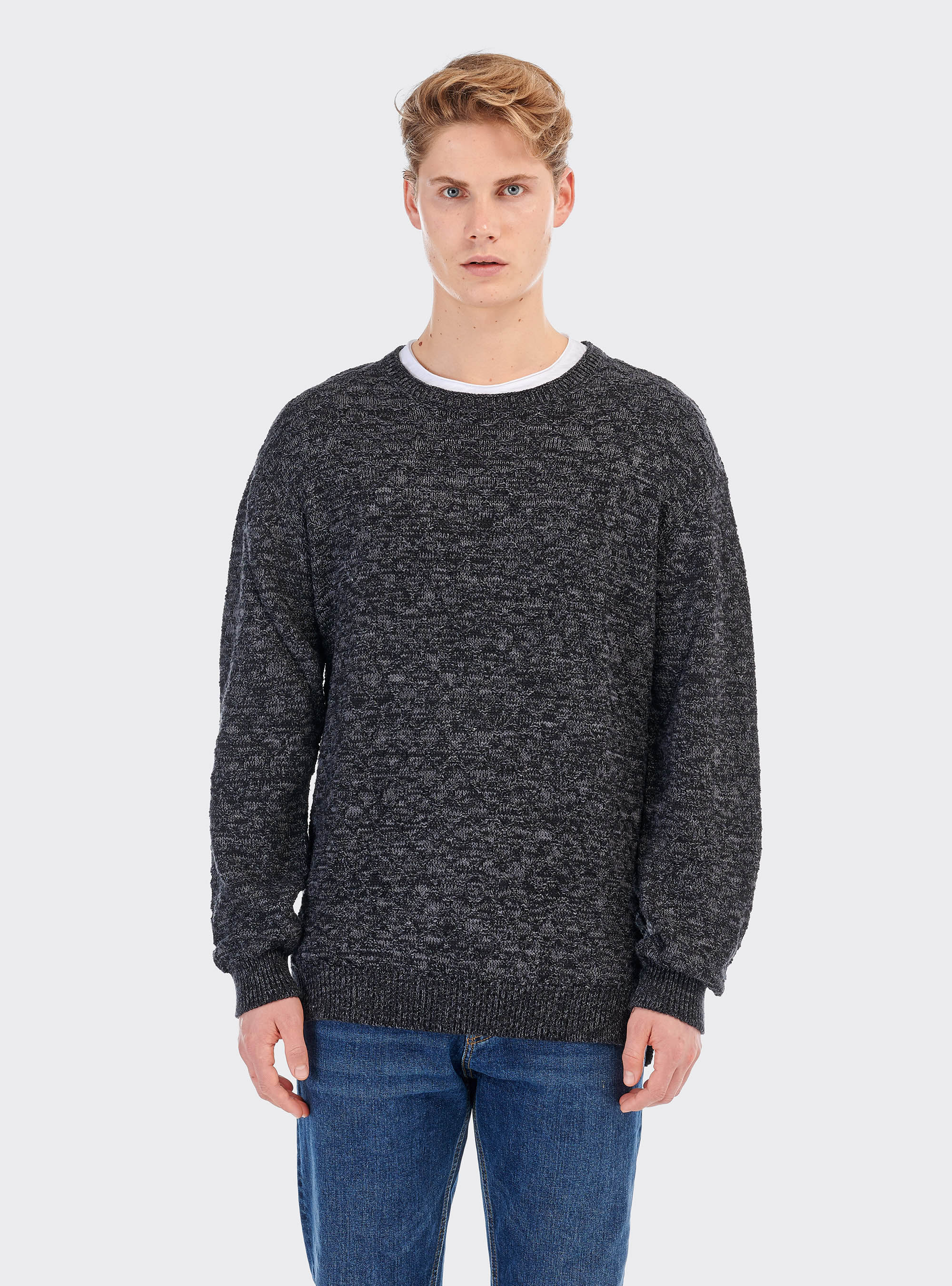 Crew-neck pullover, C125 GREY M