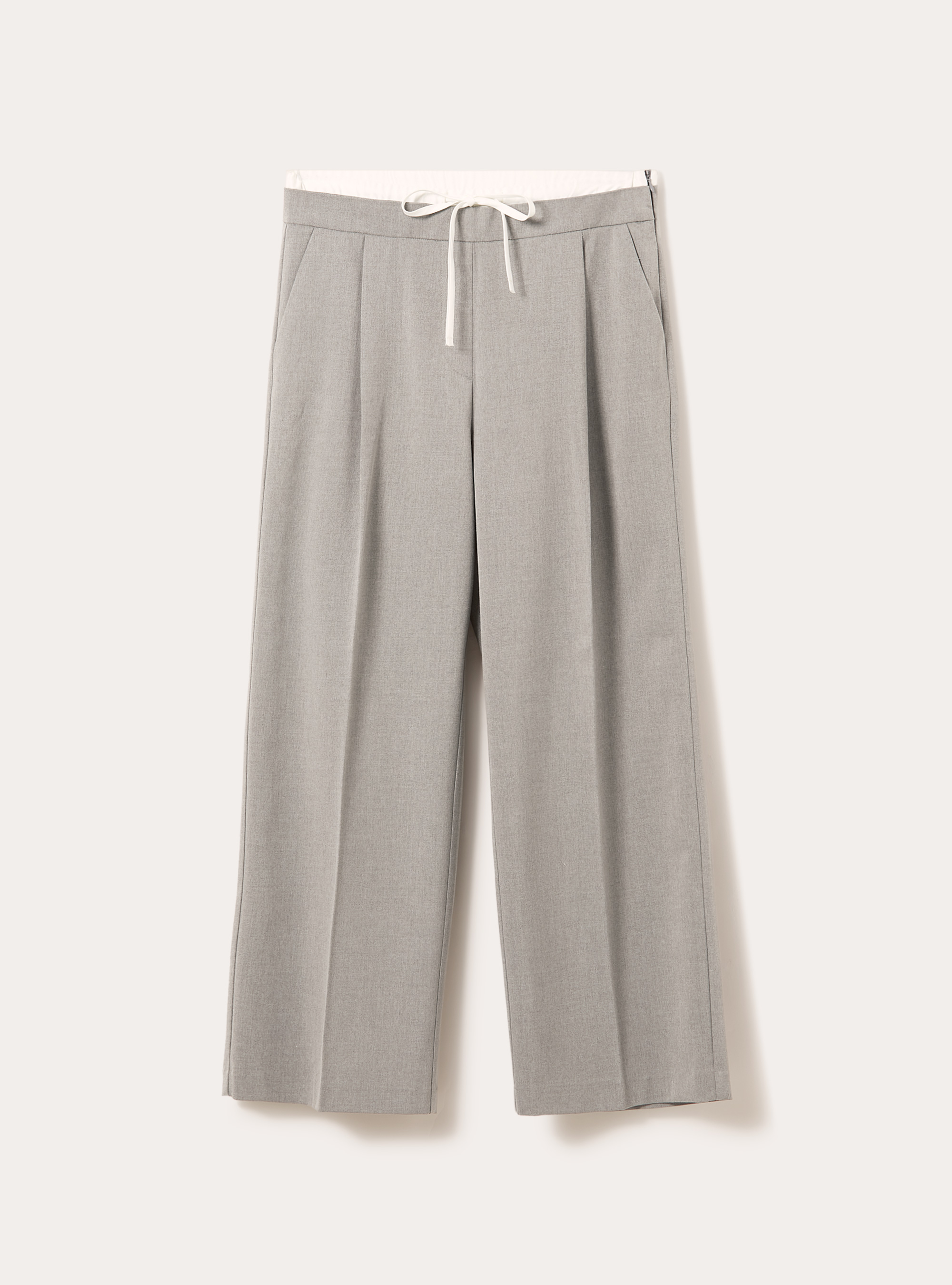 Pantaloni con doppia cinta, MGY3 GREY MEL LIGHT