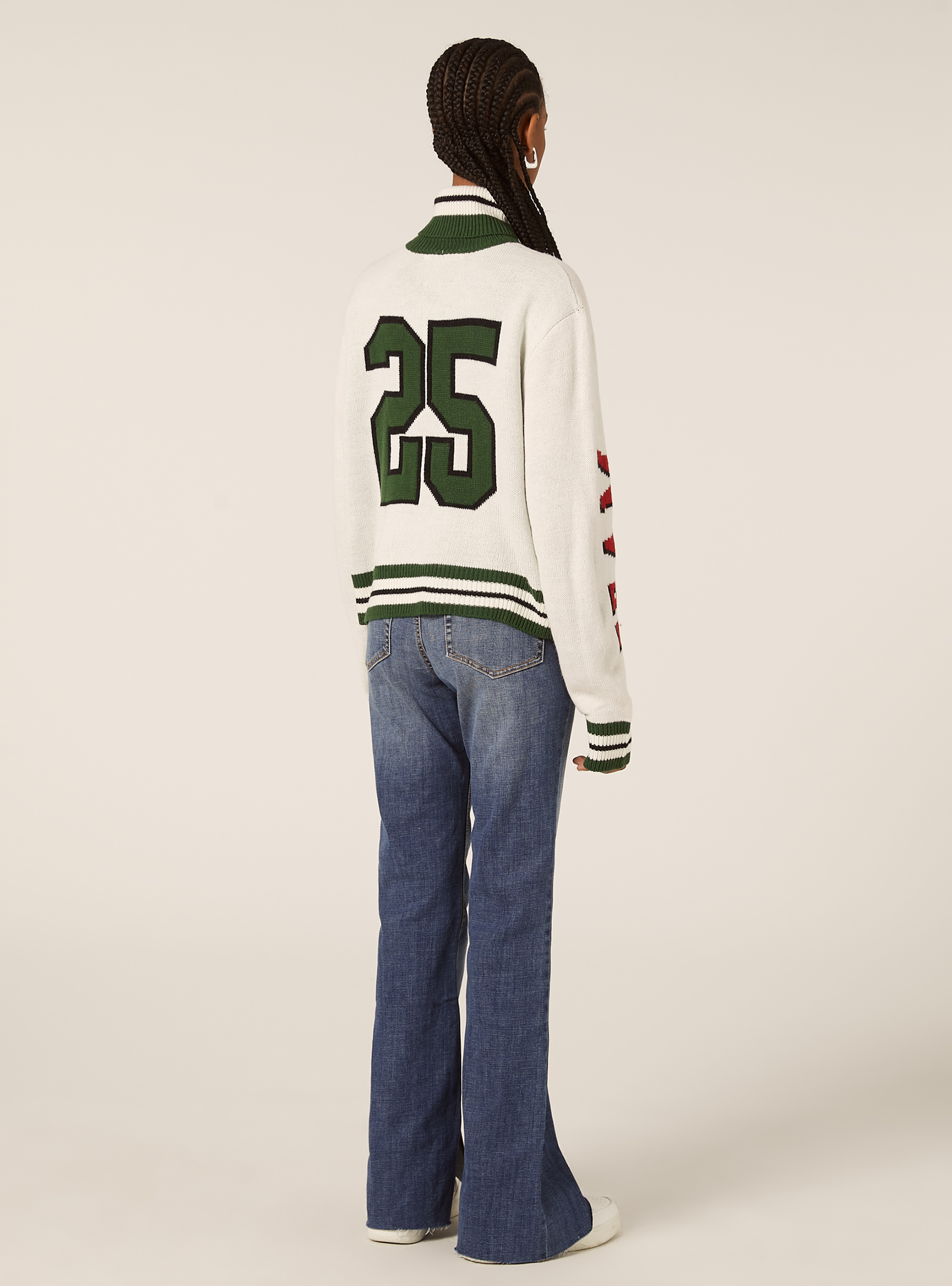 Christmas Collection cropped pullover, WH2 WHITE