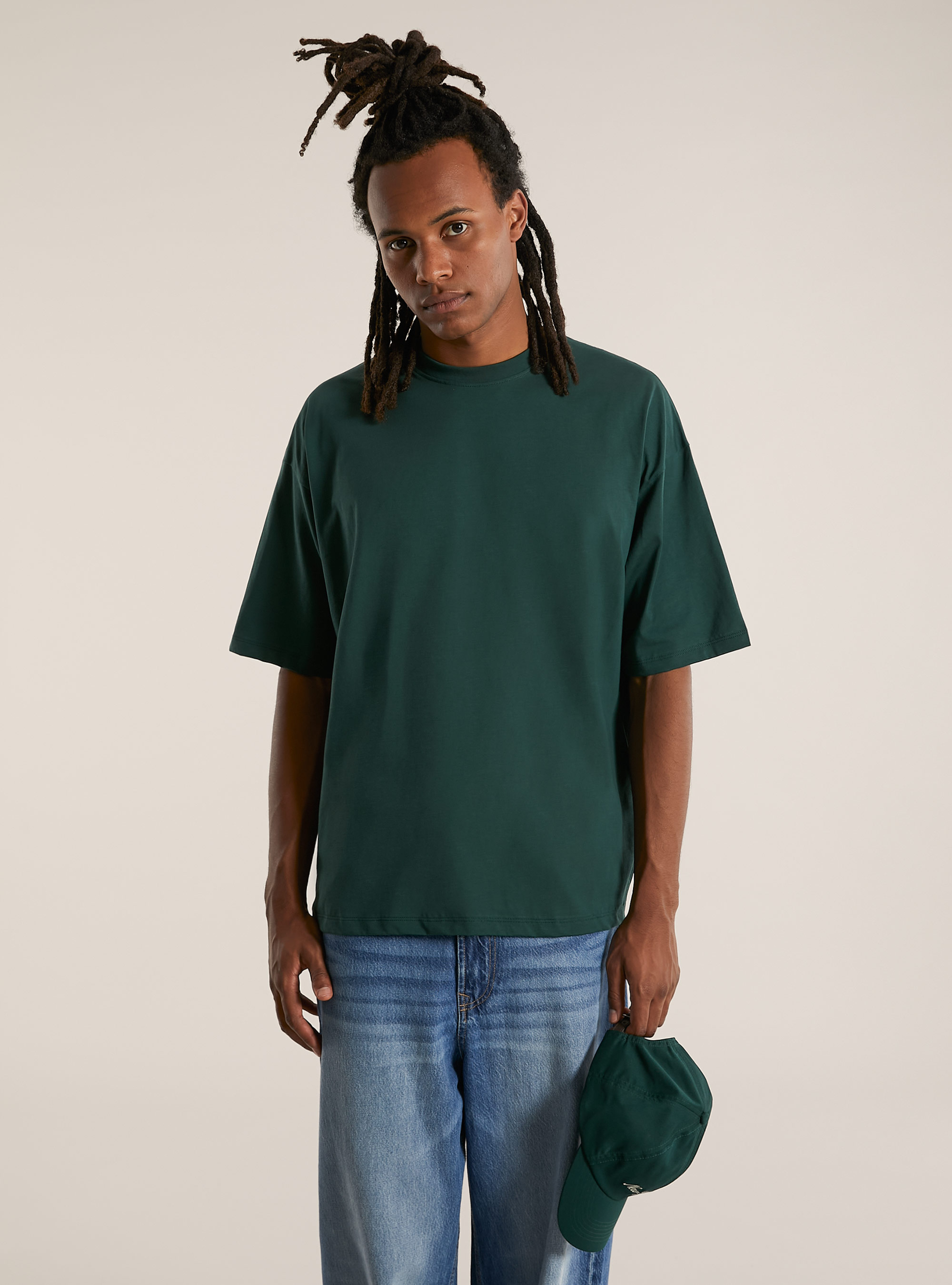 Tee-shirt &agrave; la coupe large, GN1 GREEN DARK