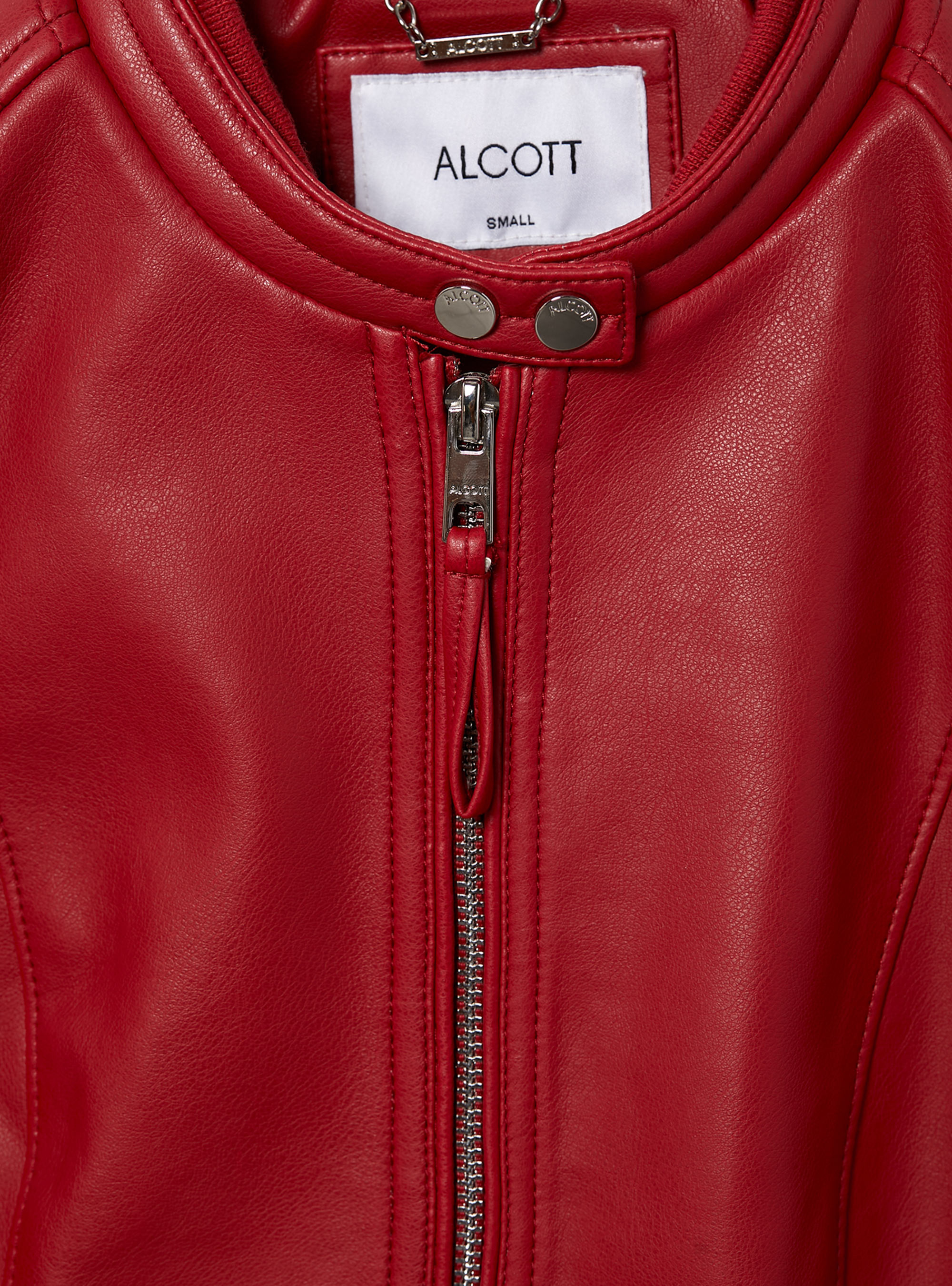 Leather-effect biker jacket, RD1 RED DARK