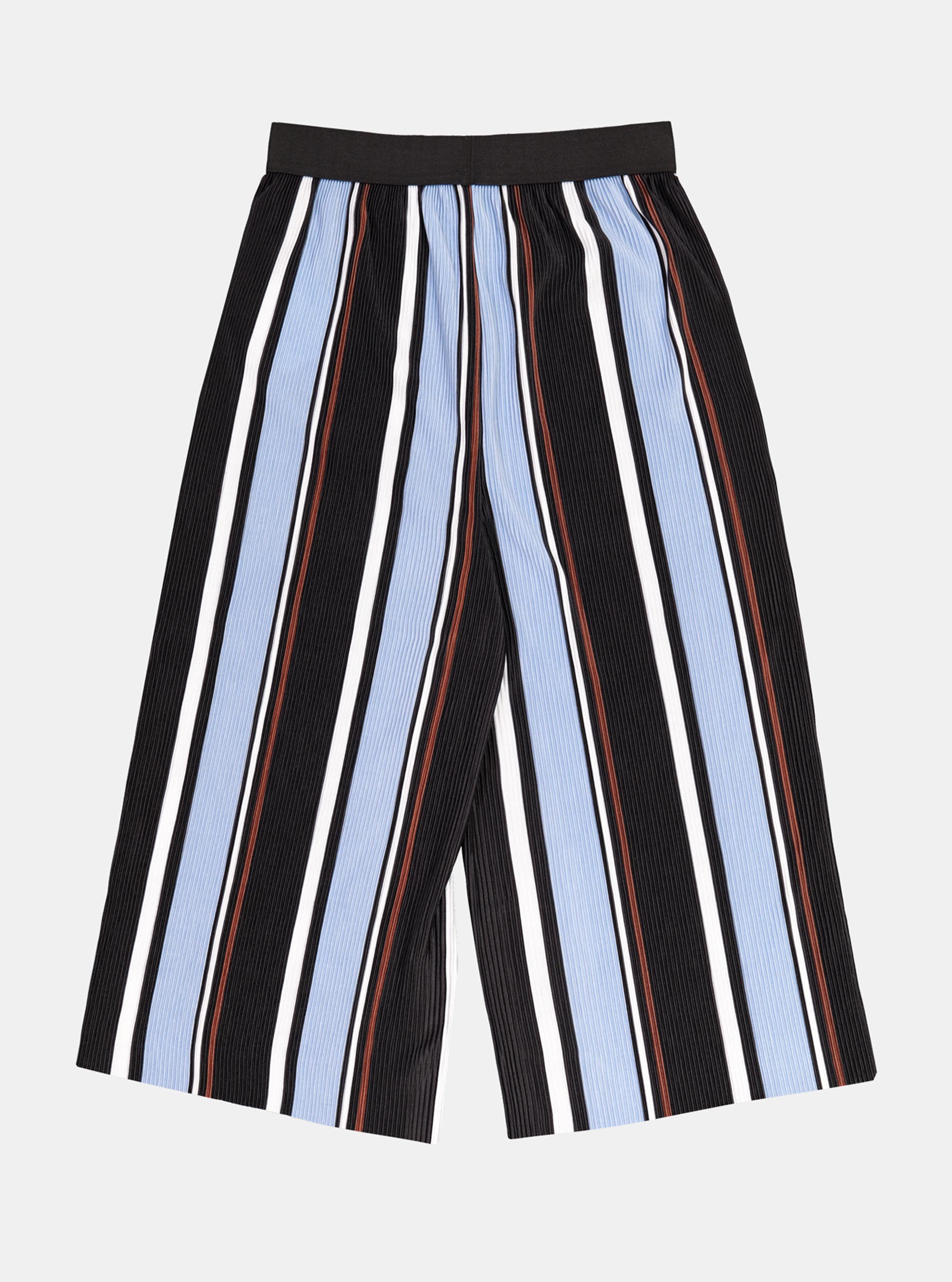 Pantaloni culotte plisse, MULTICOLOR